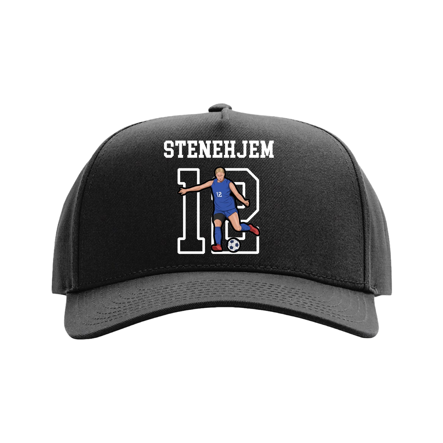 Full Fabric Five-Panel Champ Cap — Shirsey in Black