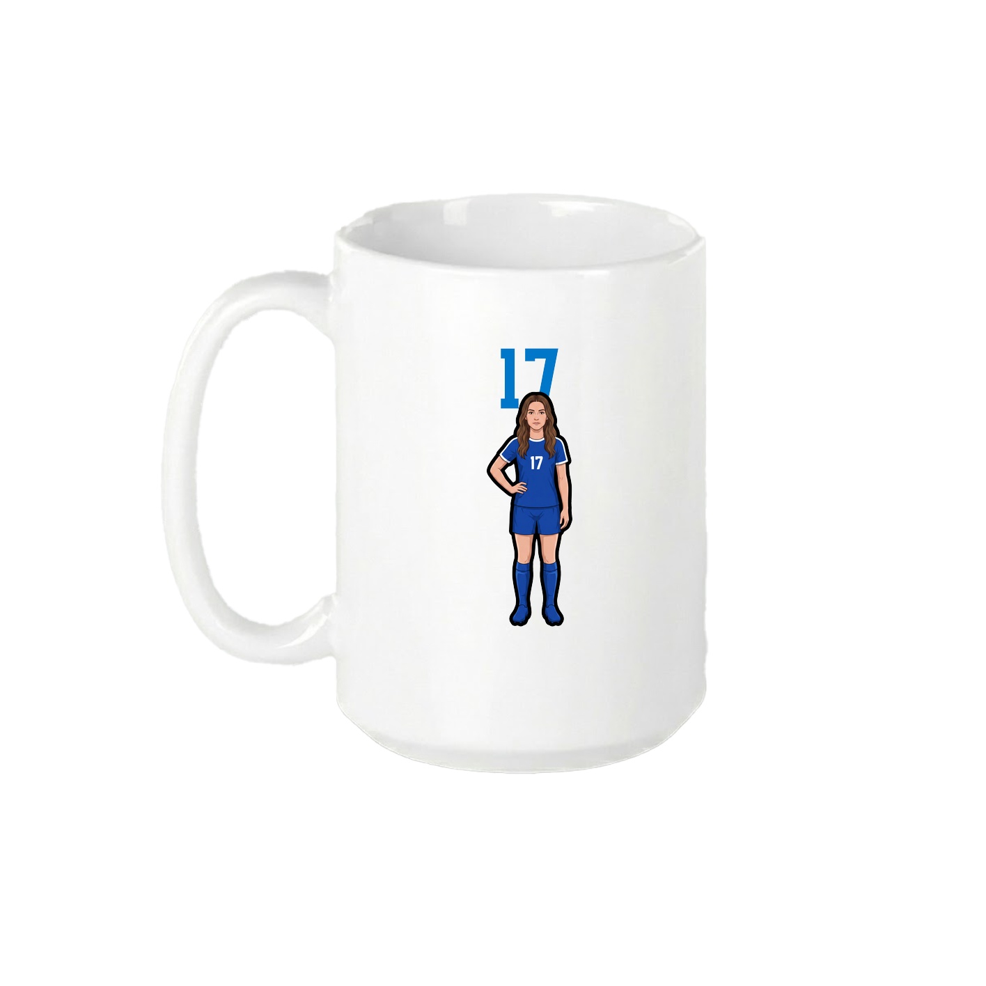 15oz Coffee Mug — Number Top in White