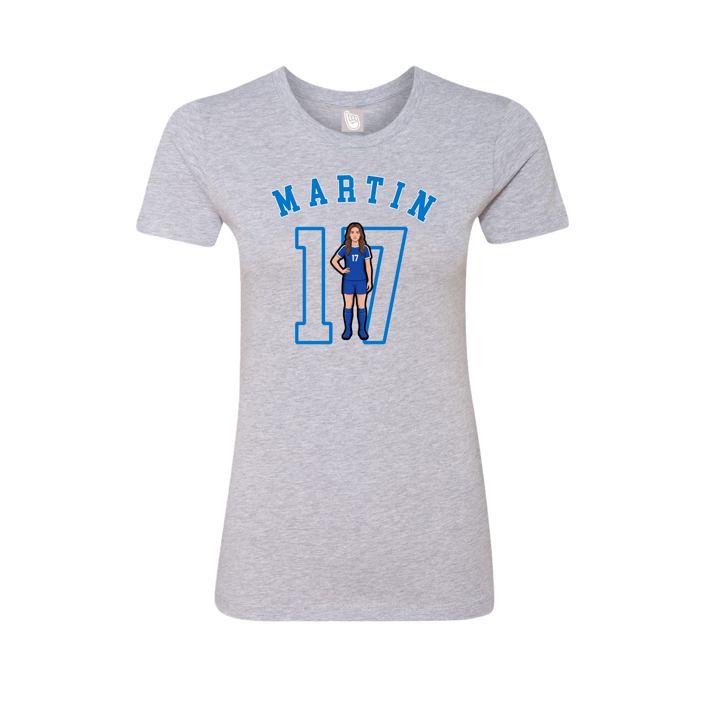 Fitted Women's Tee — Shirsey Arch in Grey