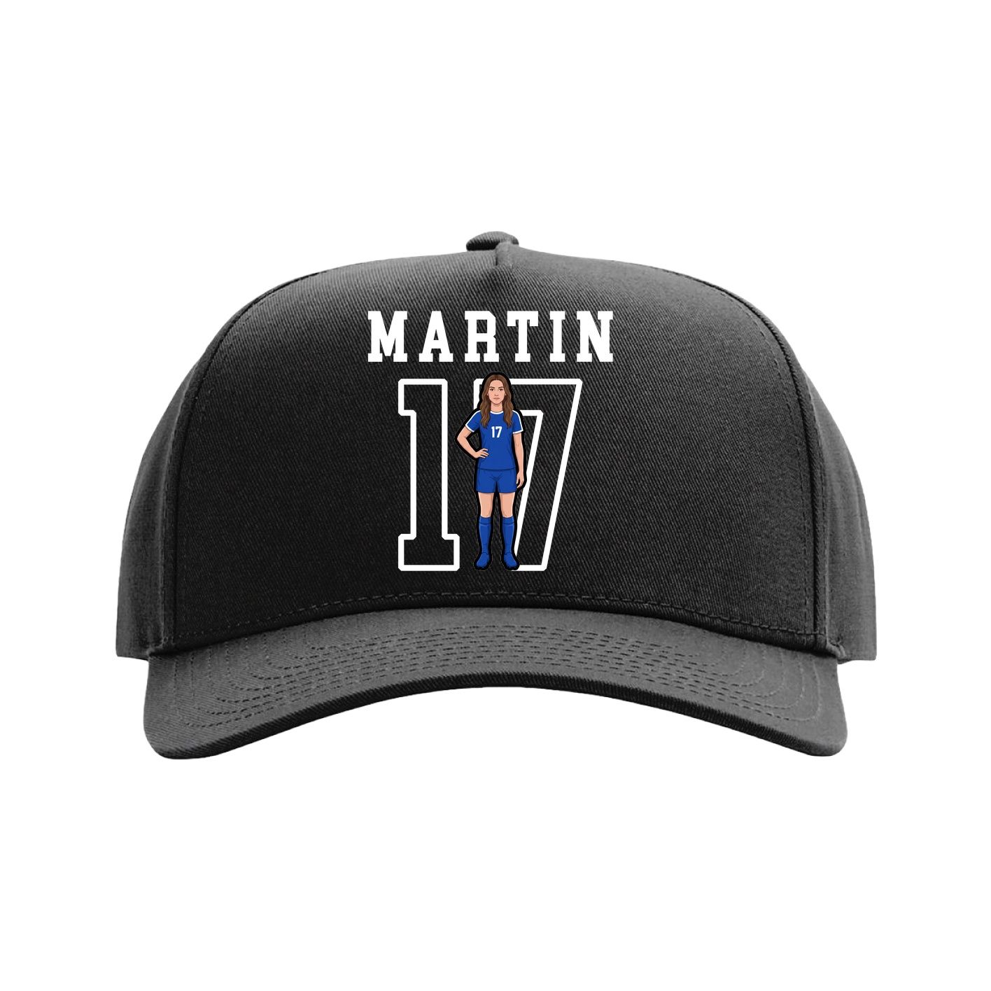 Full Fabric Five-Panel Champ Cap — Shirsey in Black