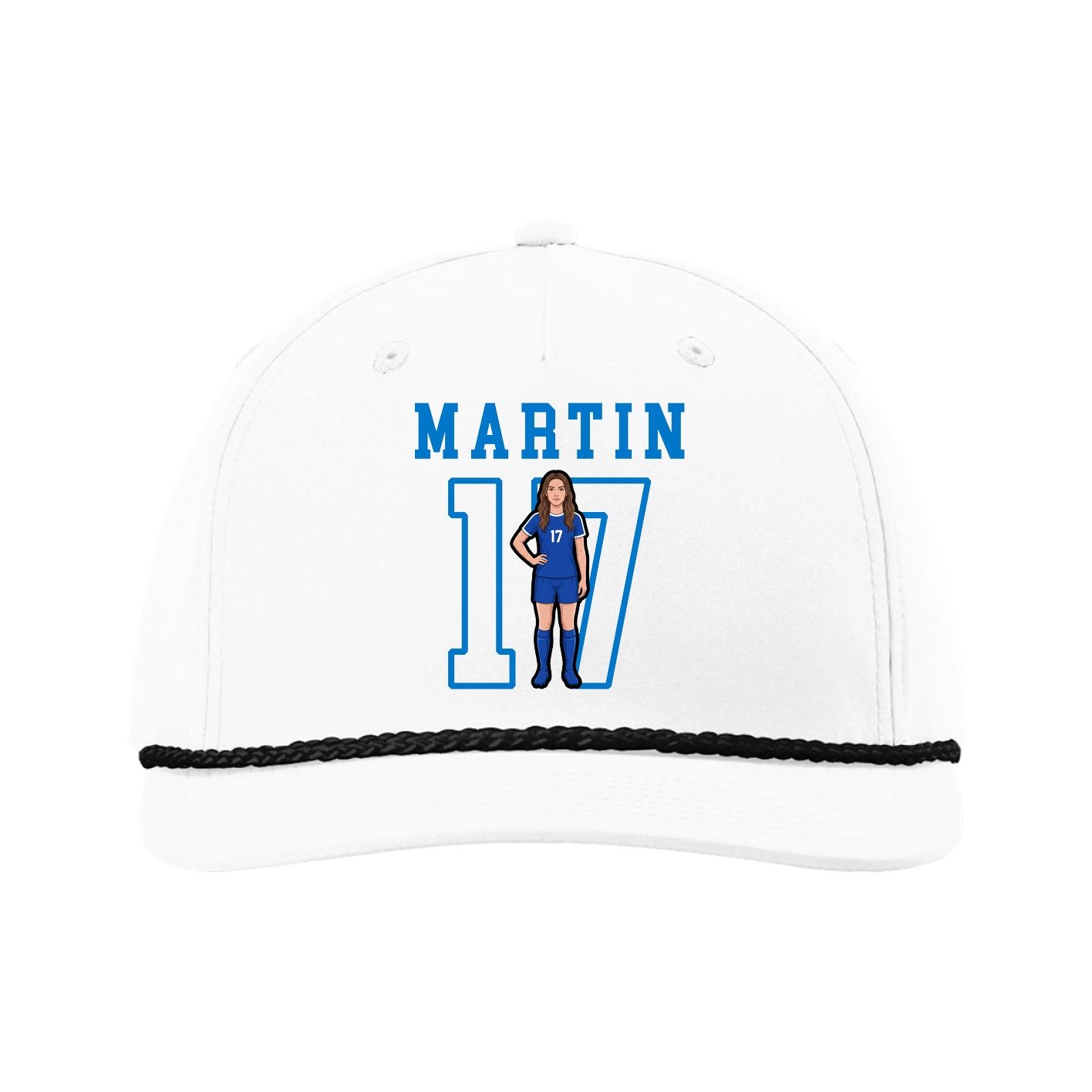 Five-Panel Classic Rope Cap — Shirsey in White