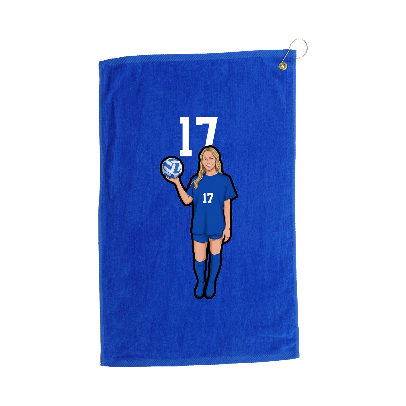 Golf Towel — Number Top in Royal