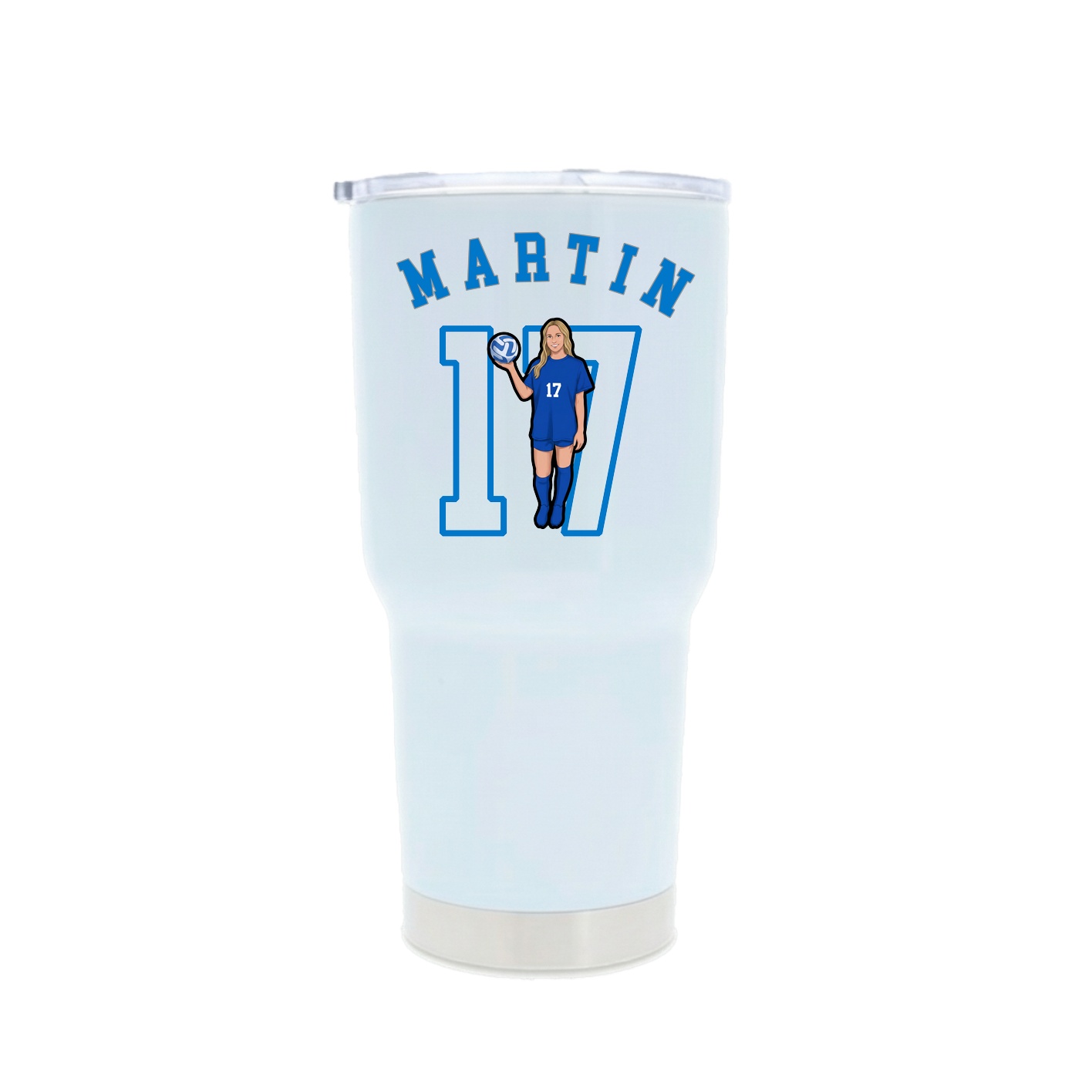 30oz Stainless Steel Tumbler — Shirsey Arch in White