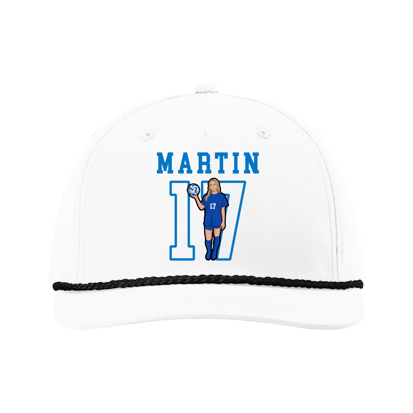Five-Panel Classic Rope Cap — Shirsey in White