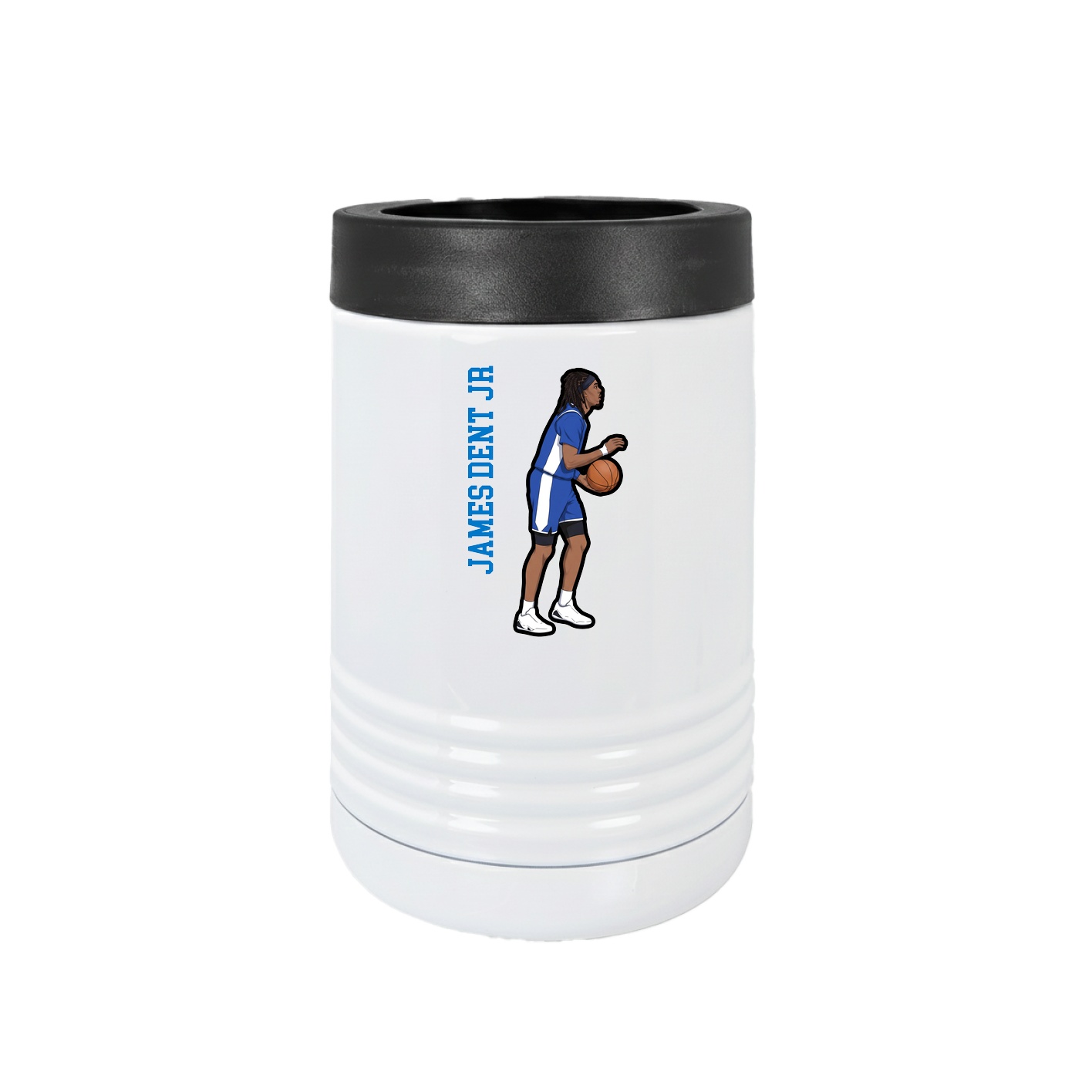 Beverage Holder — Name Vertical in White