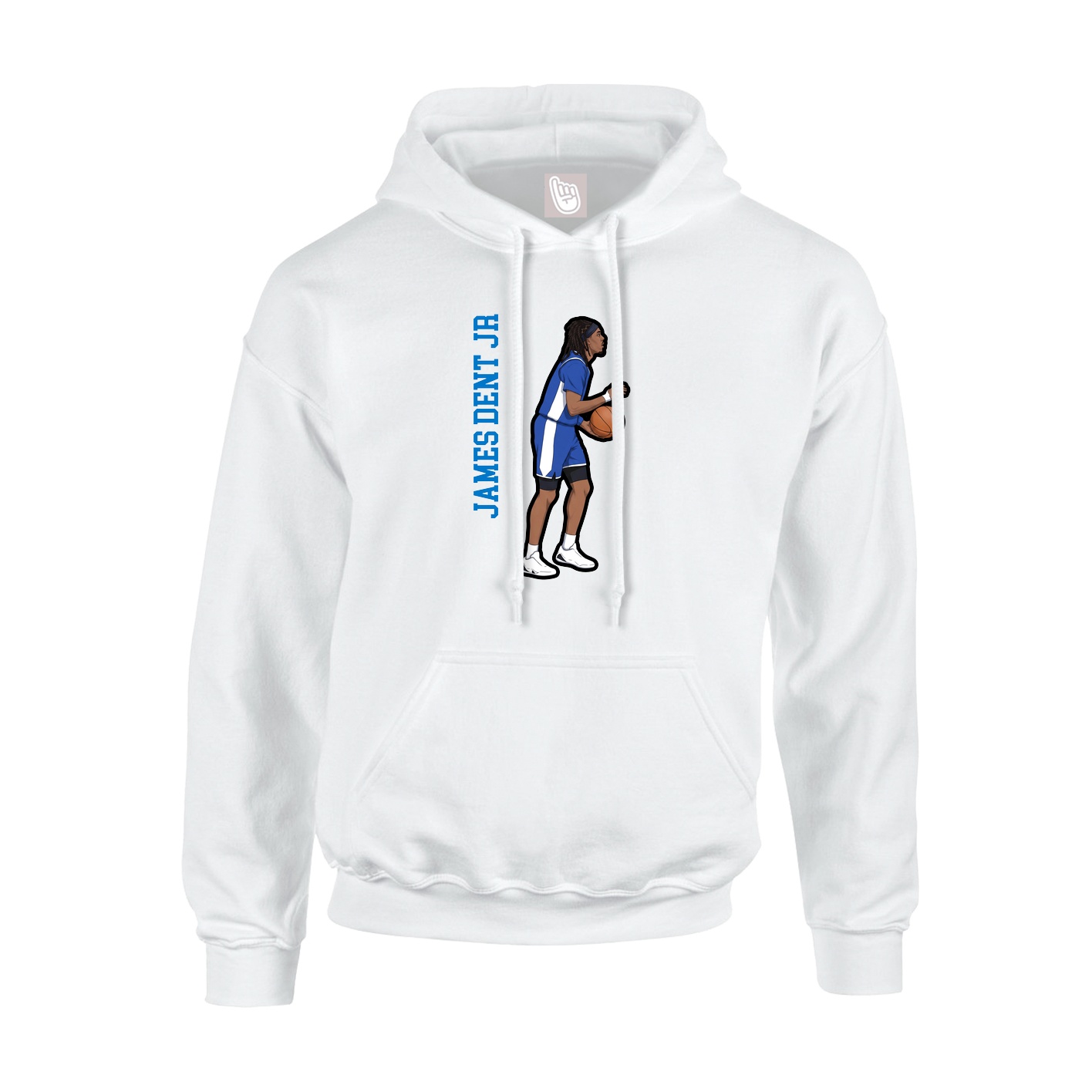 Hoodie — Name Vertical in White