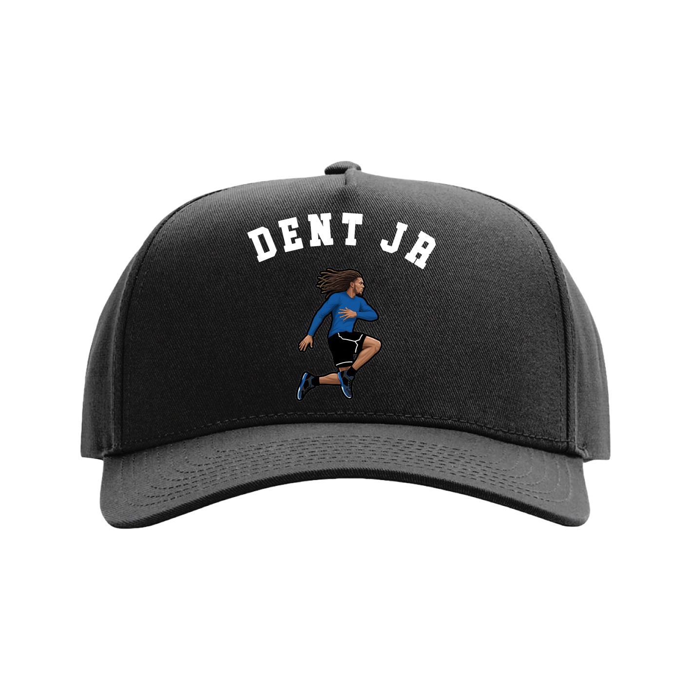 Full Fabric Five-Panel Champ Cap — Shirsey Arch in Black