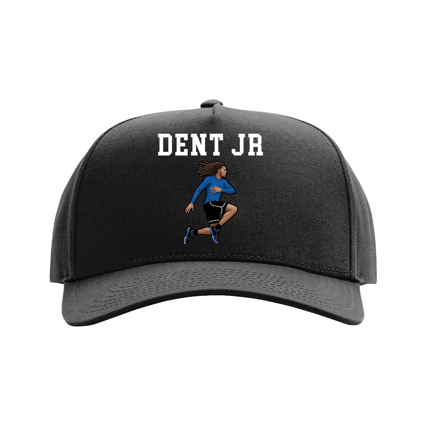 Full Fabric Five-Panel Champ Cap — Shirsey in Black