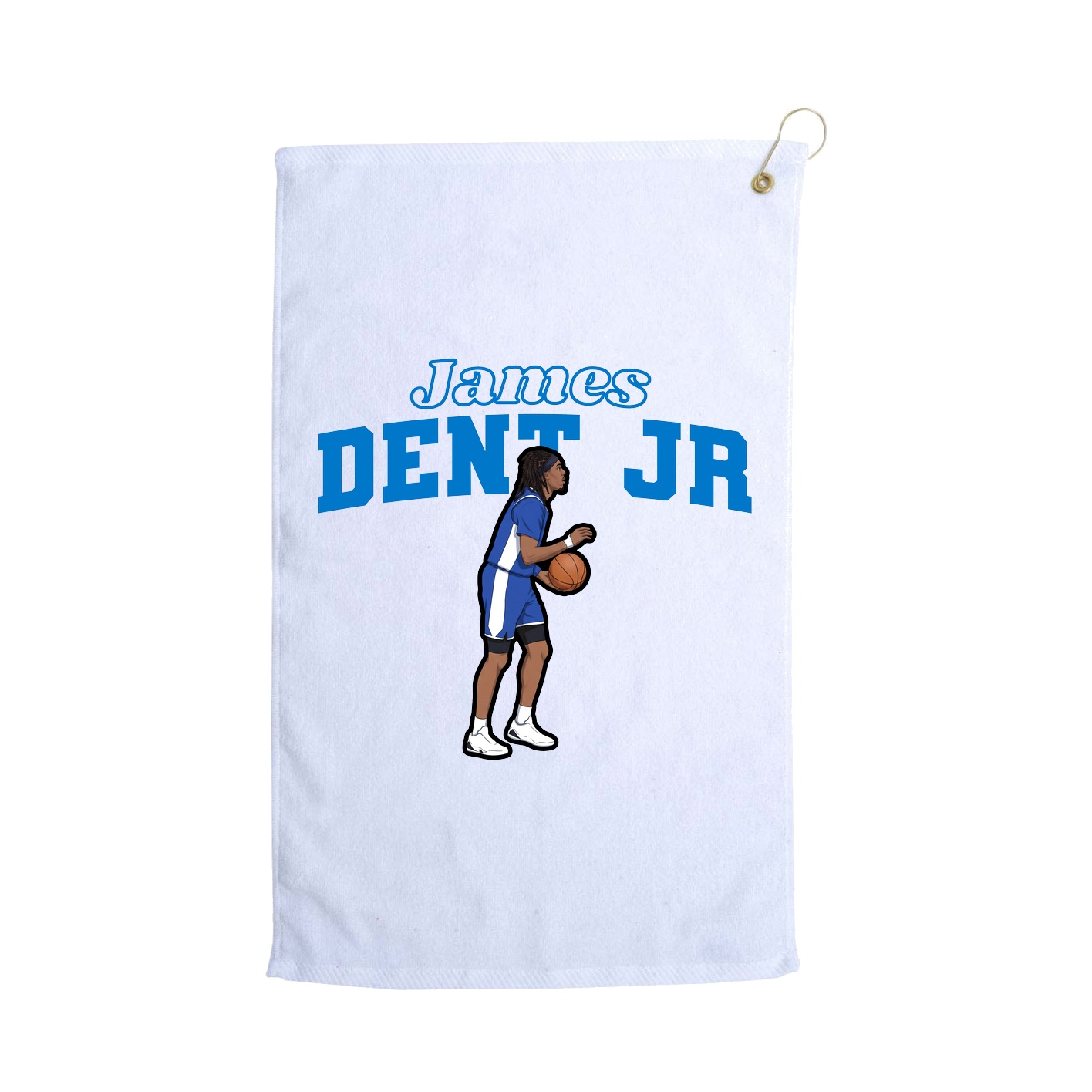 Golf Towel — Name Arch in White