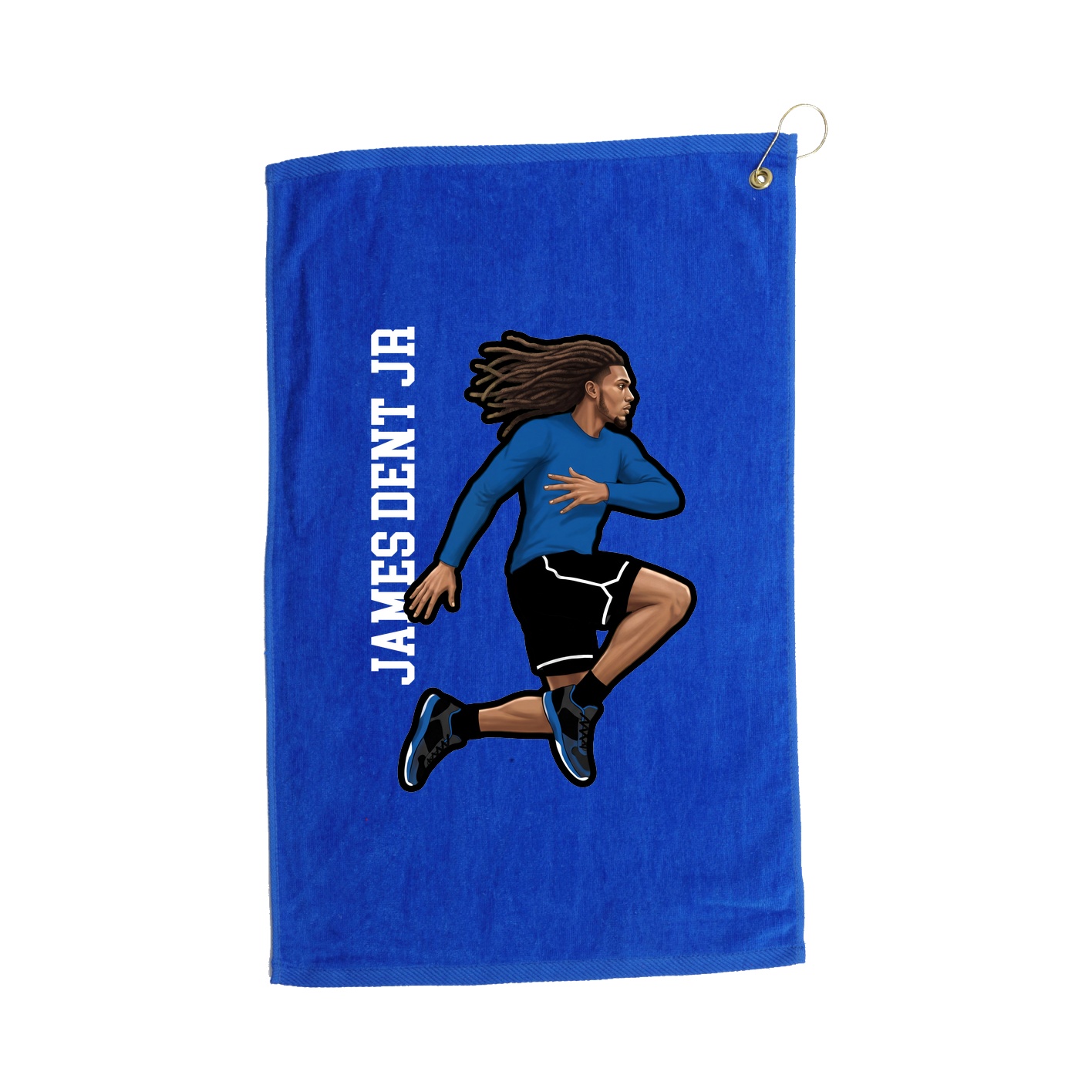 Golf Towel — Name Vertical in Royal