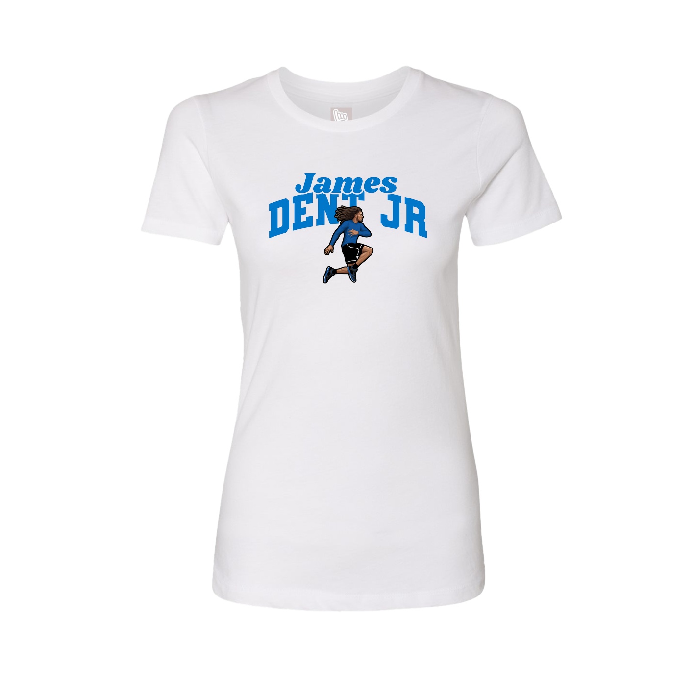 Fitted Women's Tee — Signature Arch in White