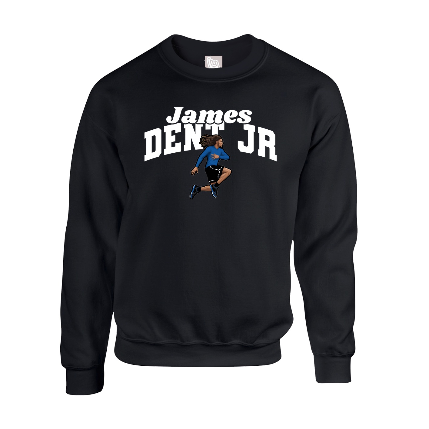 Fleece Crew — Signature Arch in Black