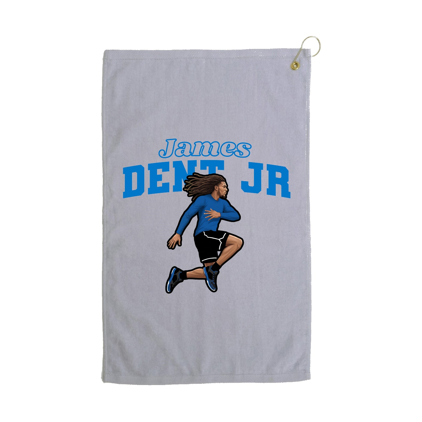 Golf Towel — Name Arch in Grey