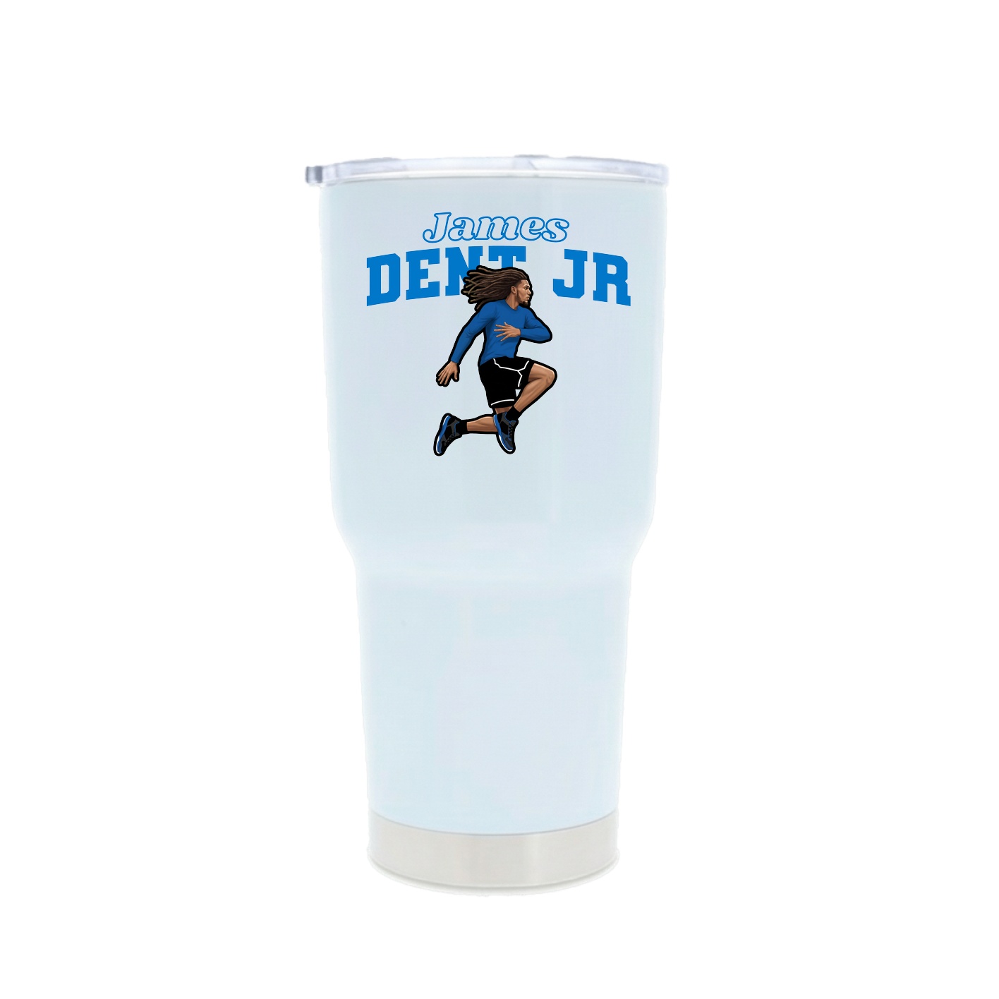 30oz Stainless Steel Tumbler — Name Arch in White