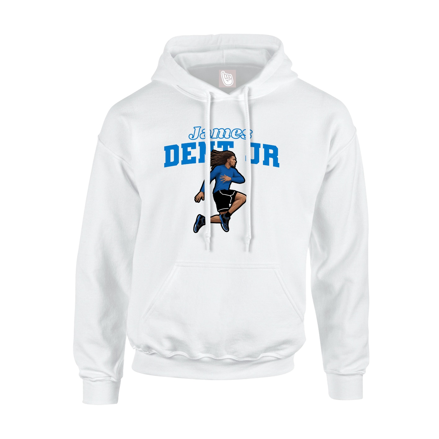 Hoodie — Name Arch in White
