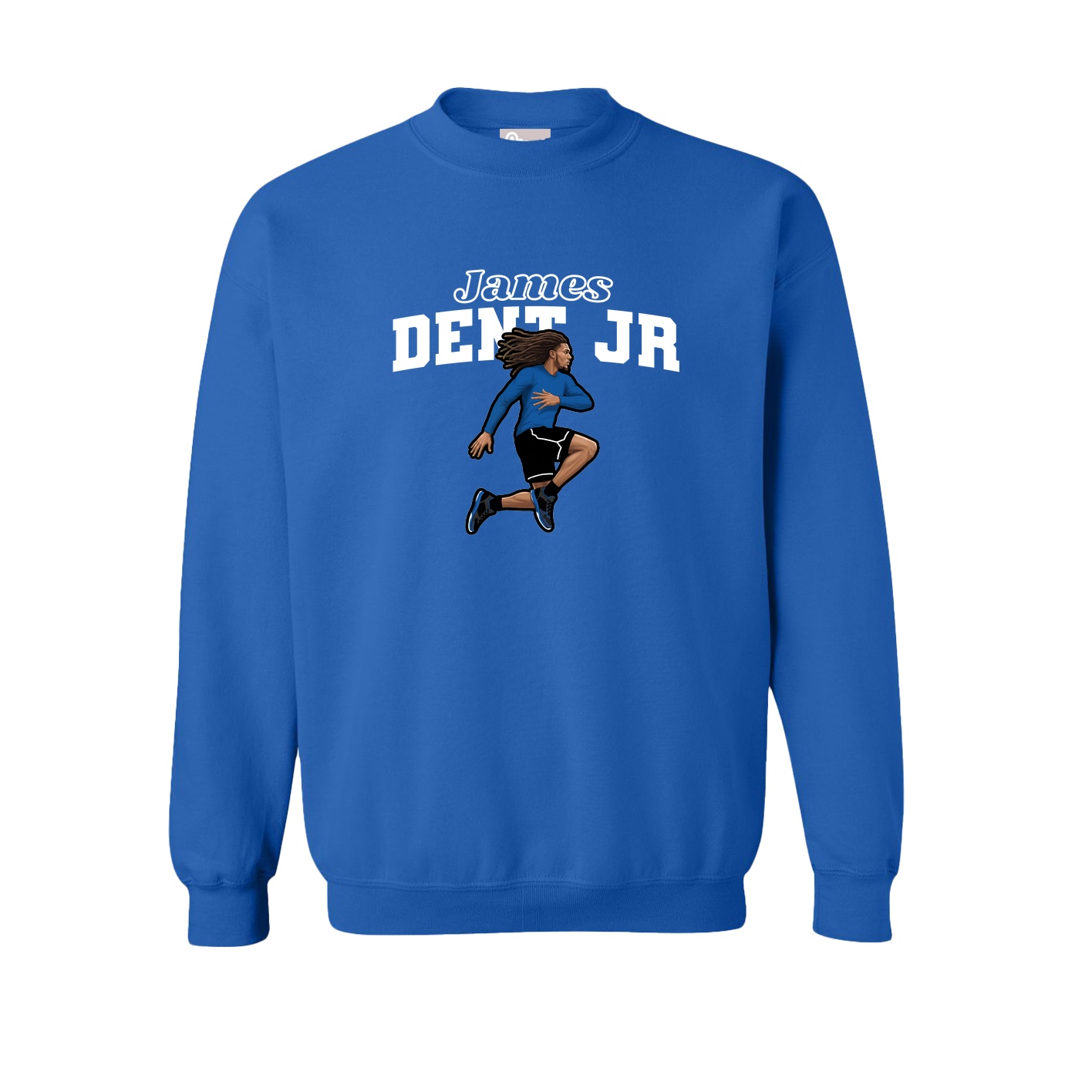 Fleece Crew — Name Arch in Royal
