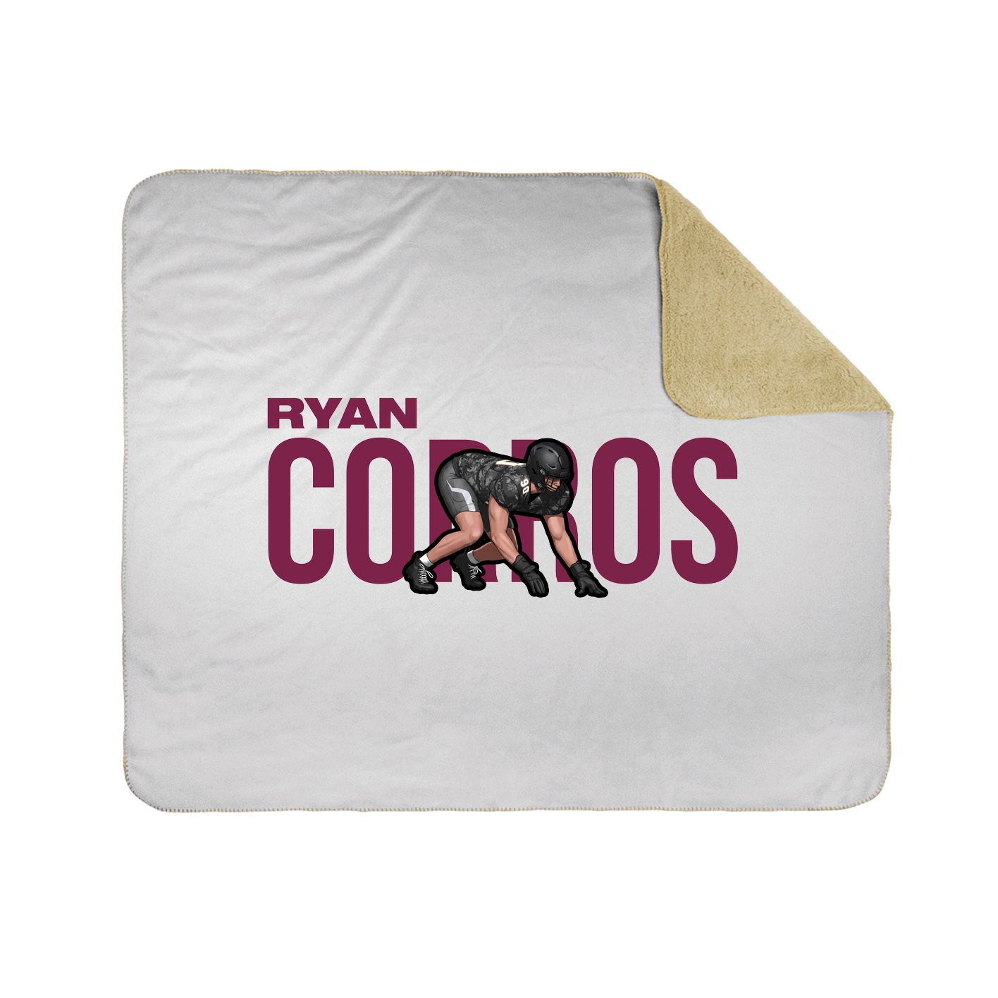 Throw Blanket — Player Name in White