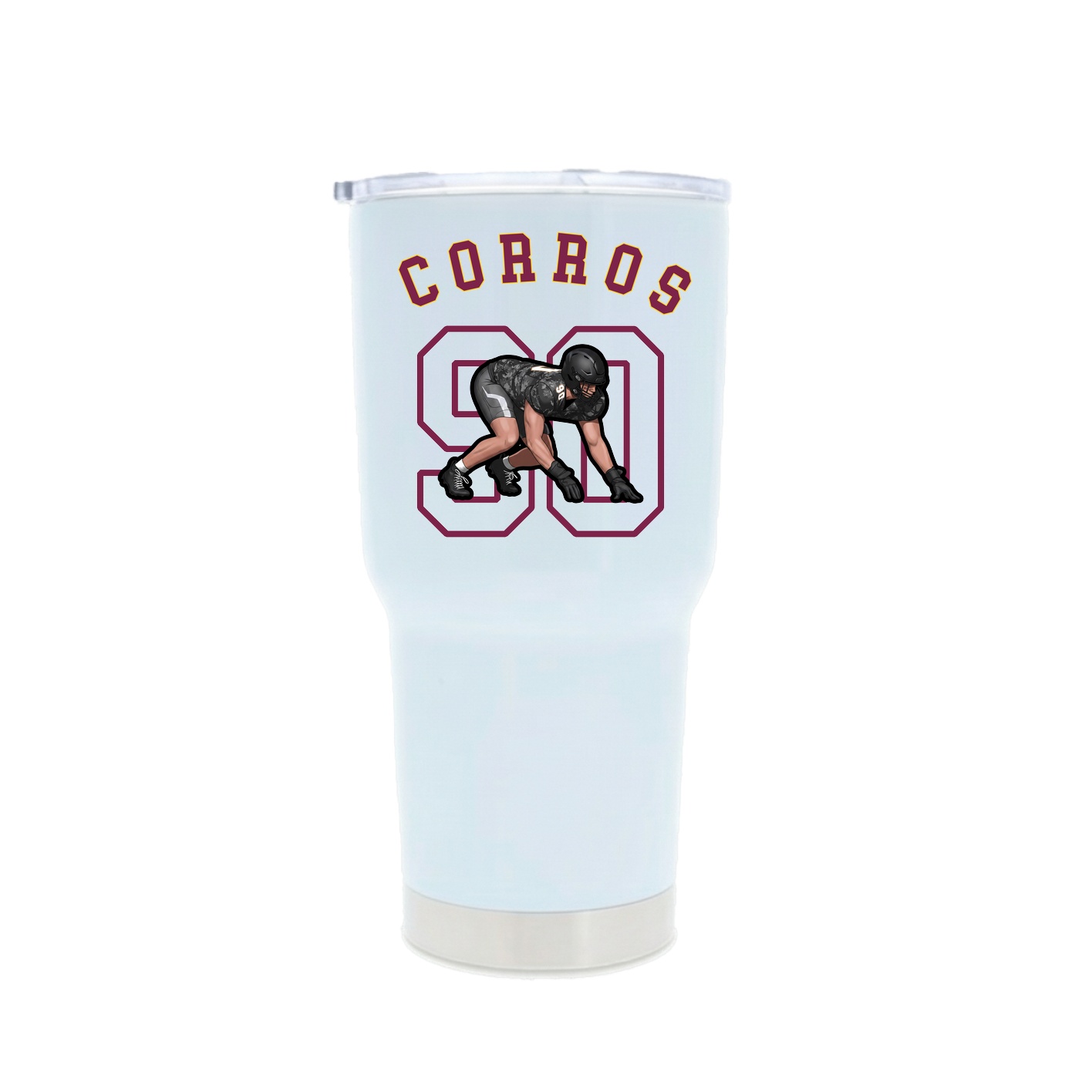 30oz Stainless Steel Tumbler — Shirsey Arch in White