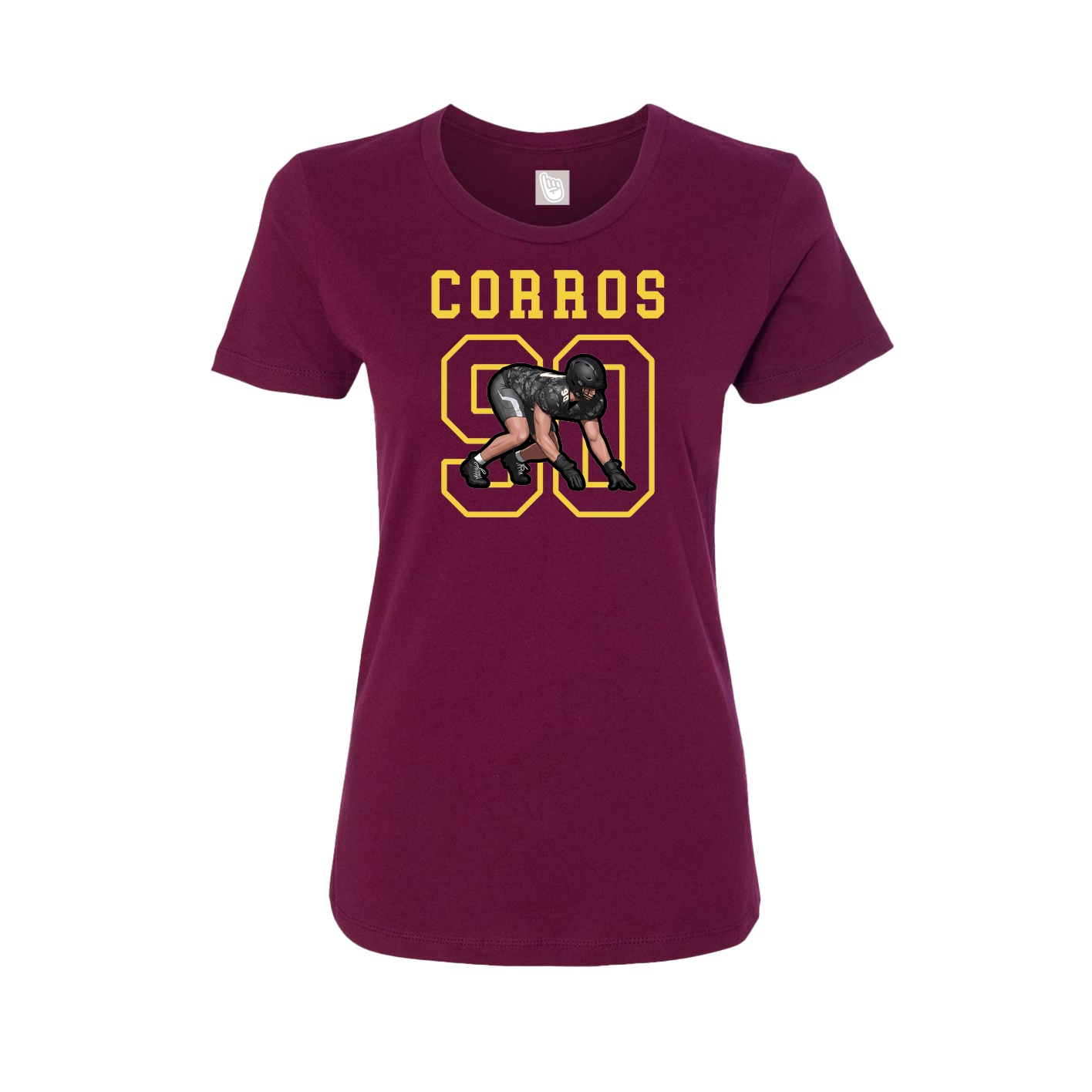 Fitted Women's Tee — Shirsey in Maroon