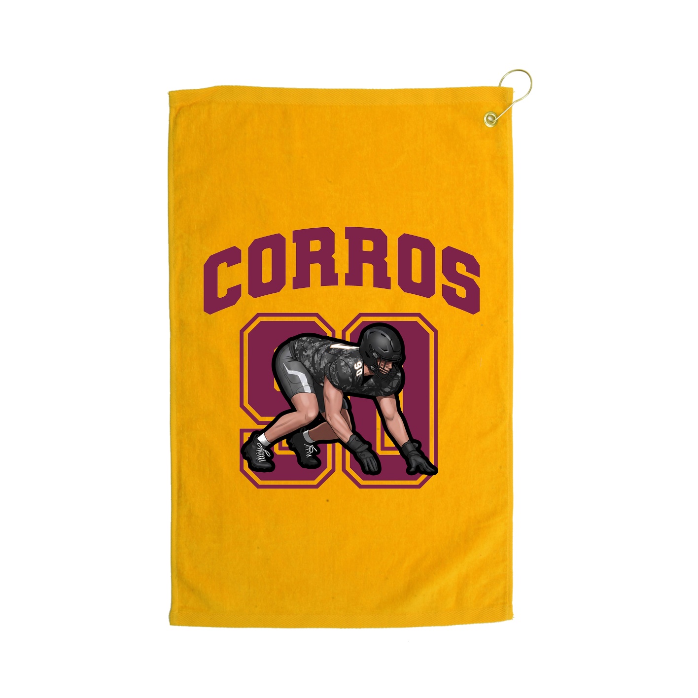 Golf Towel — Number in Gold