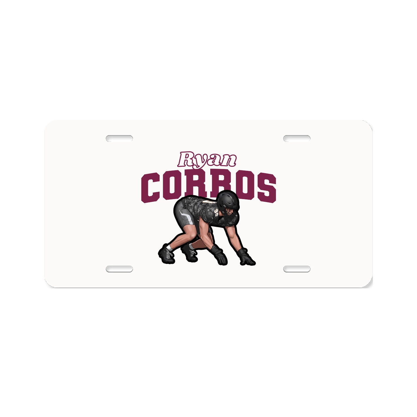 License Plate — Name Arch in Classic