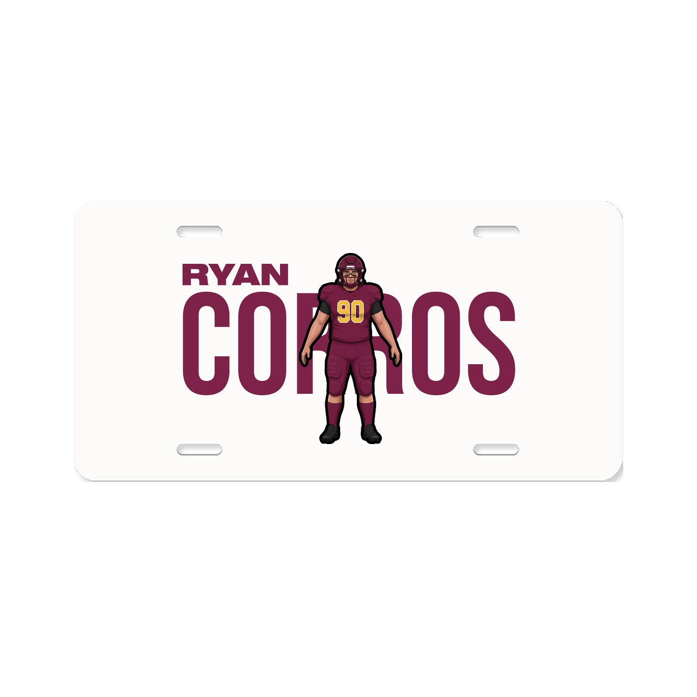 License Plate — Player Name in Classic