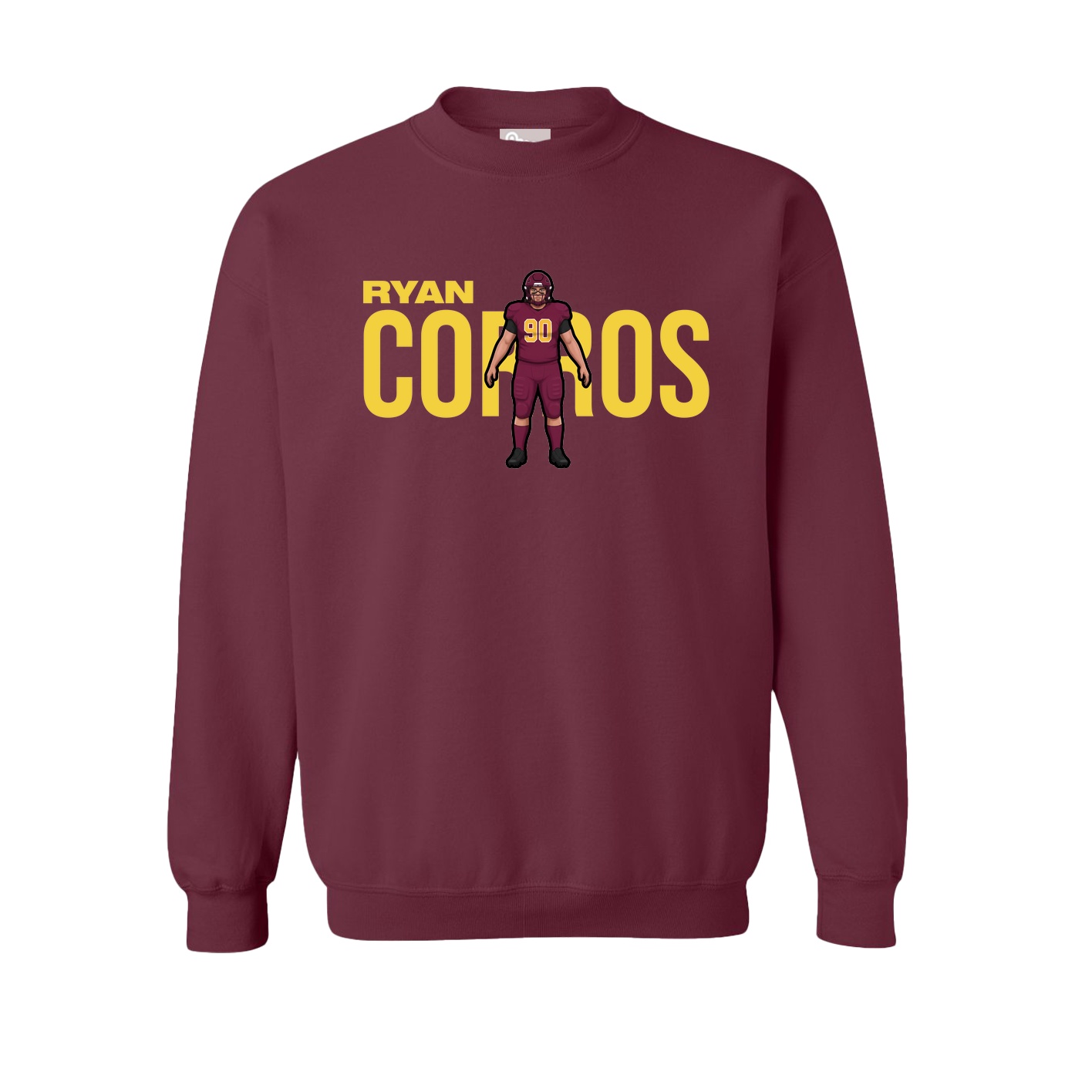 Fleece Crew — Player Name in Maroon