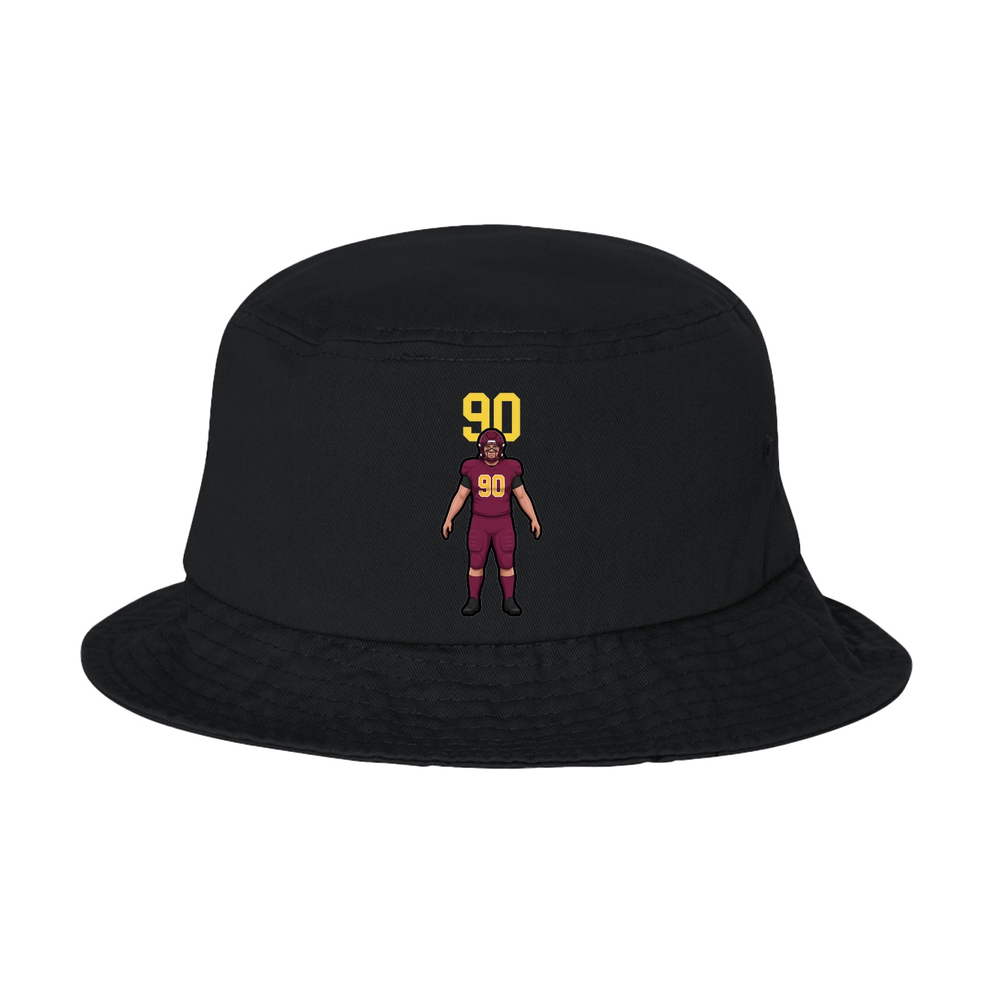 Bucket Cap — Number Top in Black