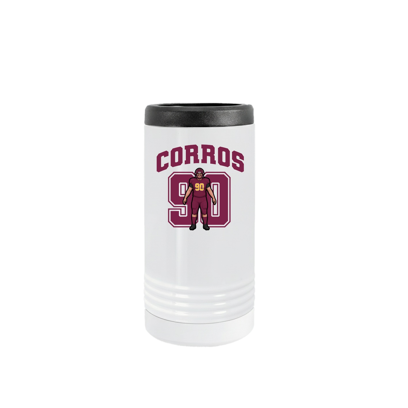 Slim Beverage Holder — Number in White