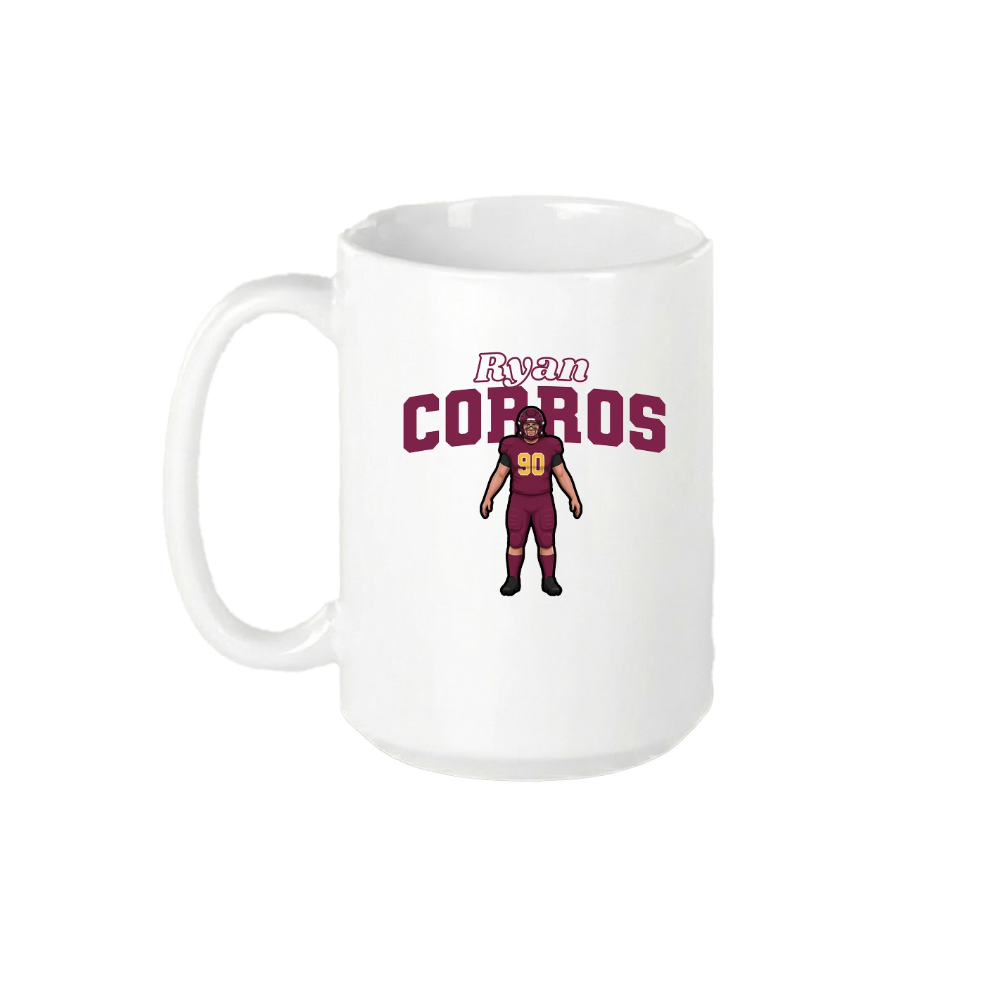 15oz Coffee Mug — Name Arch in White