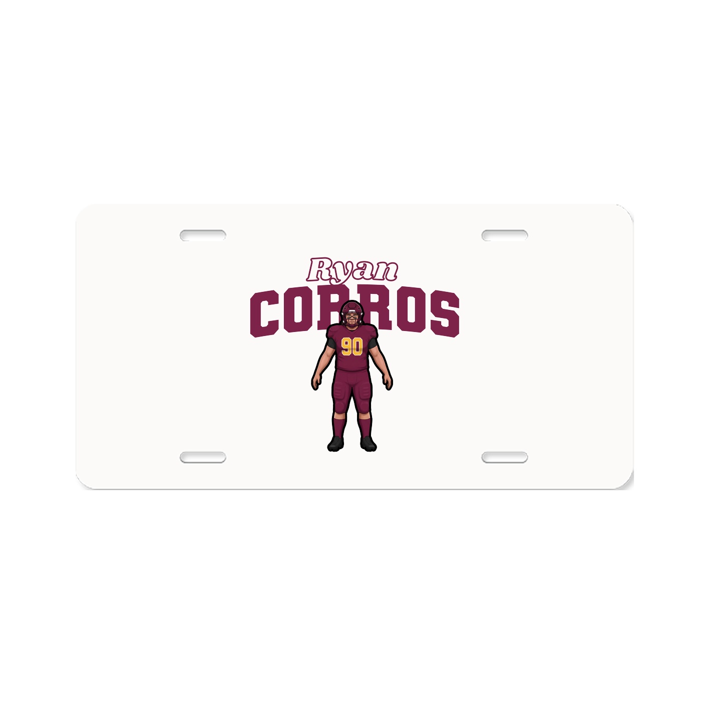License Plate — Name Arch in Classic