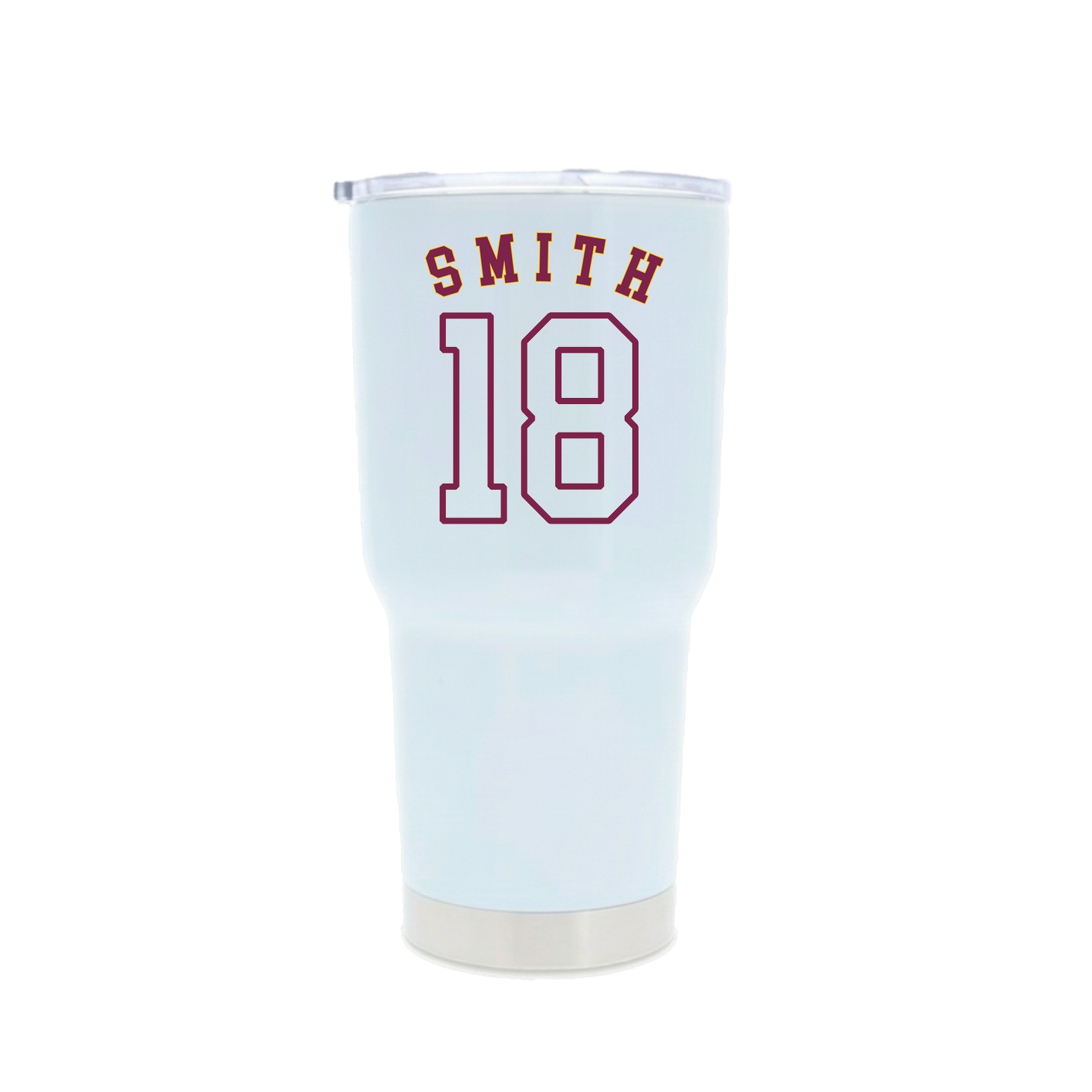 30oz Stainless Steel Tumbler — Shirsey Arch in White
