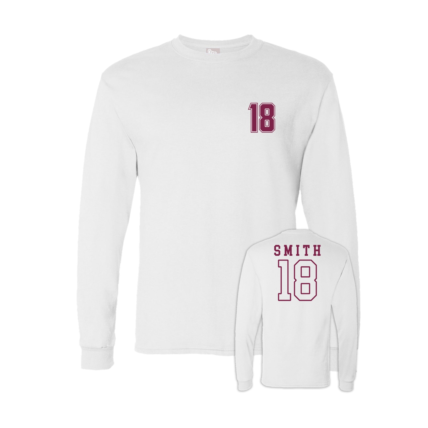 Long Sleeve Tee — Chest Back in White