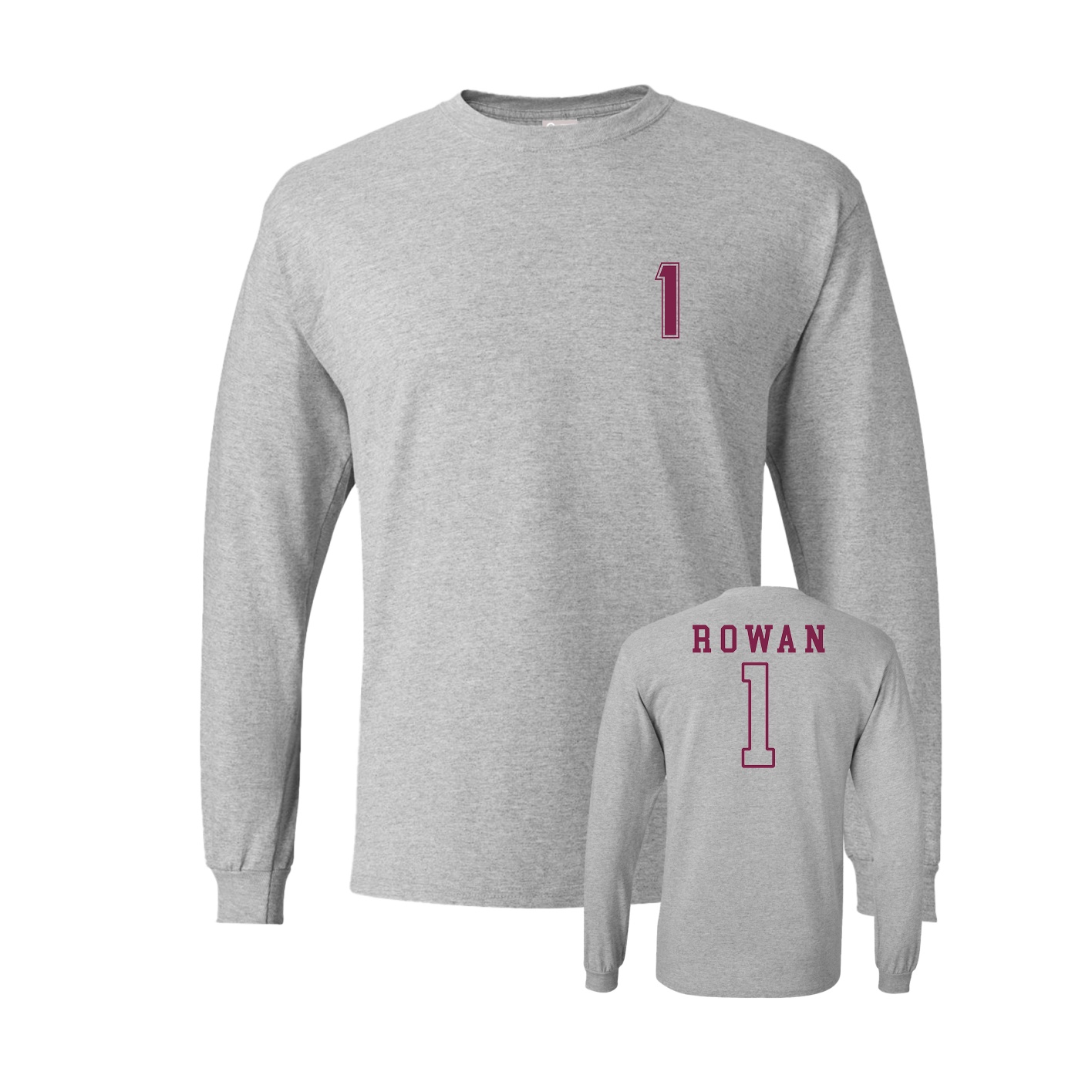 Long Sleeve Tee — Chest Back in Grey