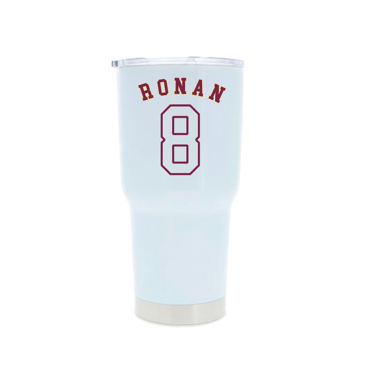 30oz Stainless Steel Tumbler — Shirsey Arch in White