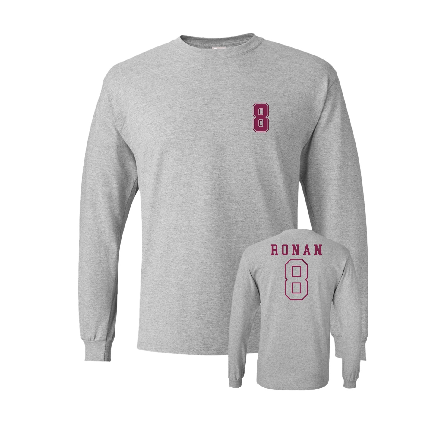 Long Sleeve Tee — Chest Back in Grey