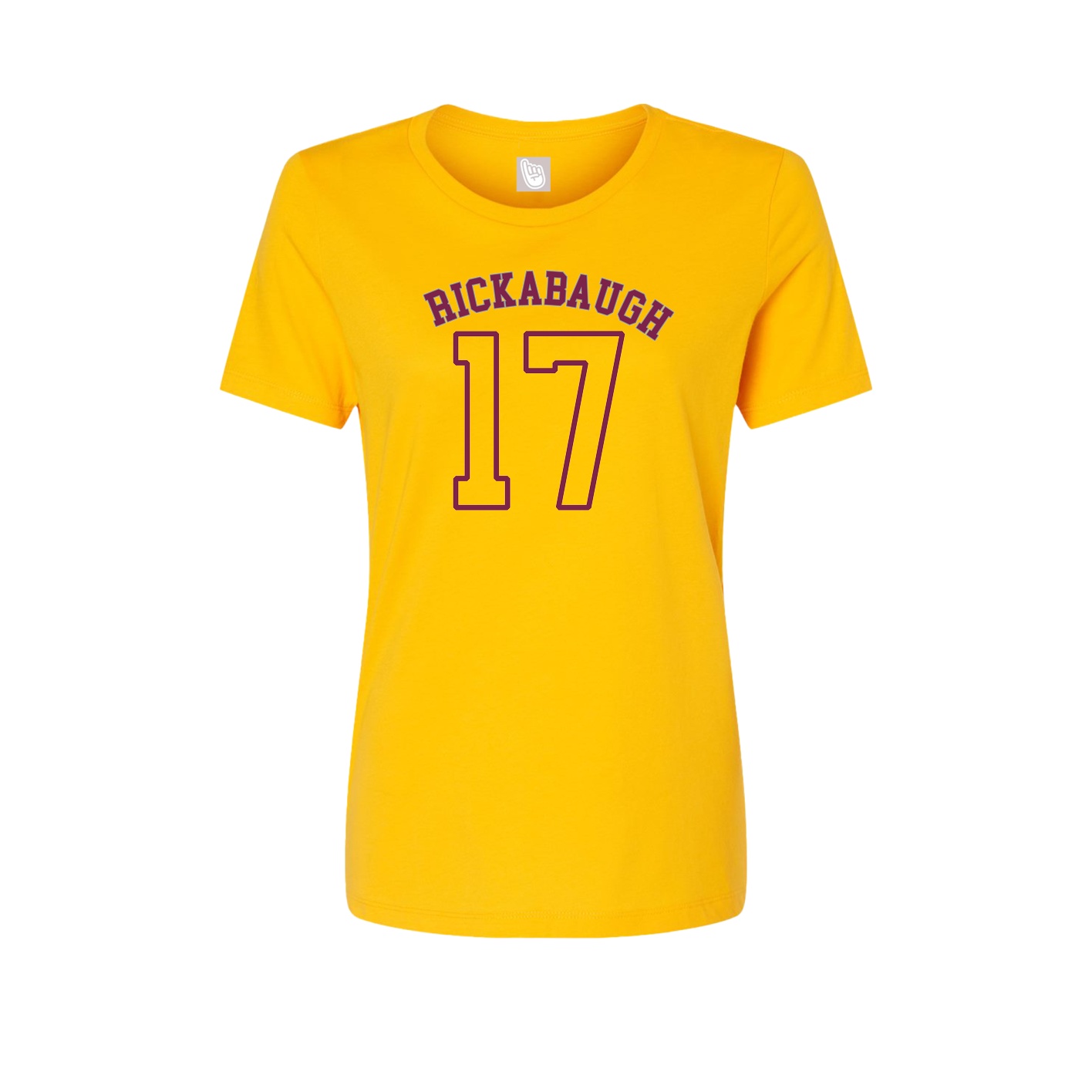 Fitted Women's Tee — Shirsey Arch in Gold
