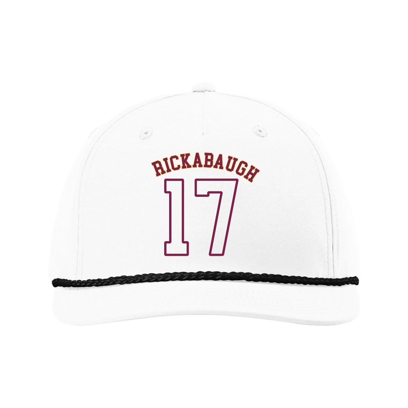 Five-Panel Classic Rope Cap — Shirsey Arch in White