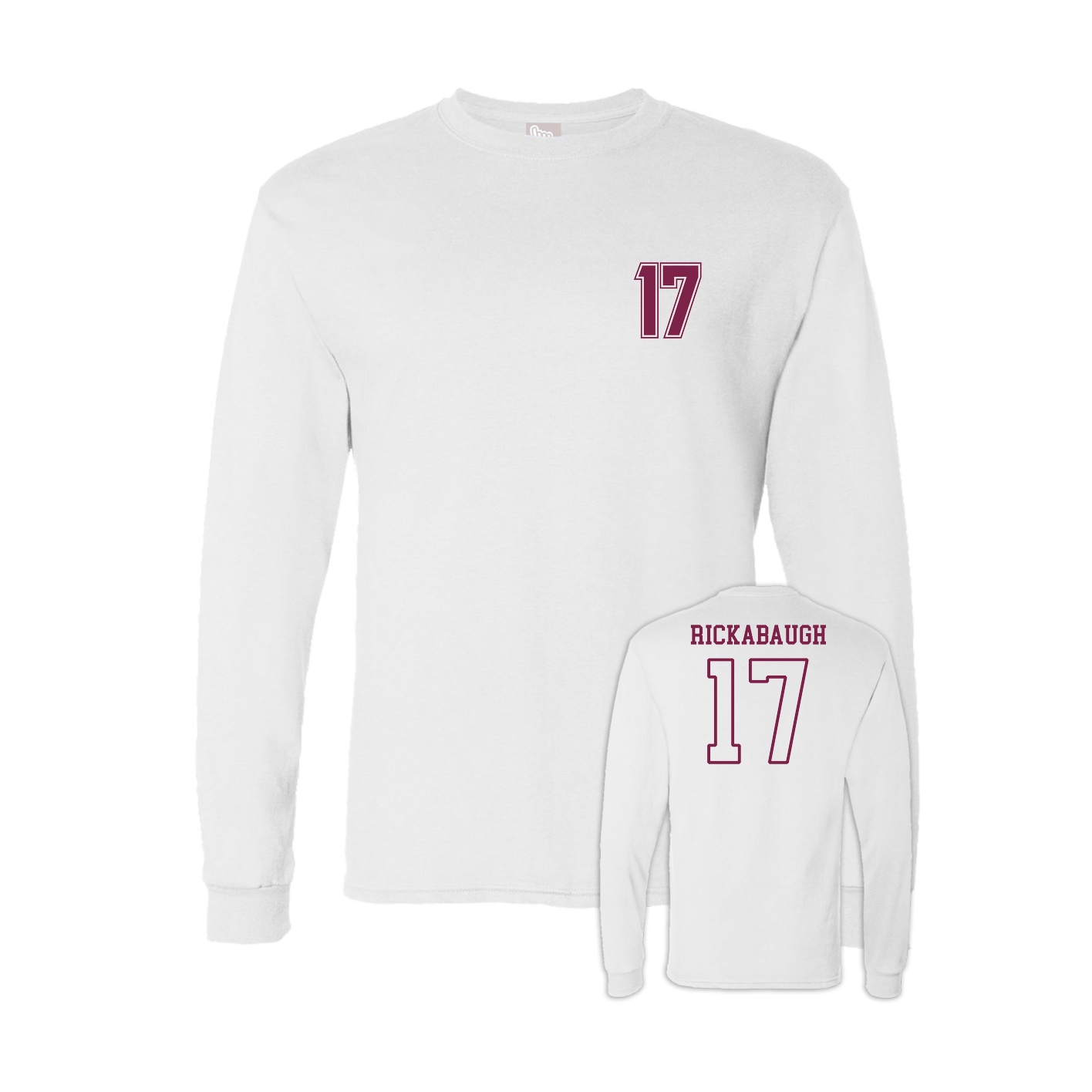 Long Sleeve Tee — Chest Back in White