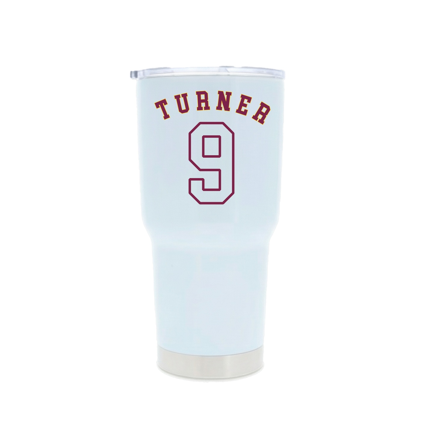 30oz Stainless Steel Tumbler — Shirsey Arch in White