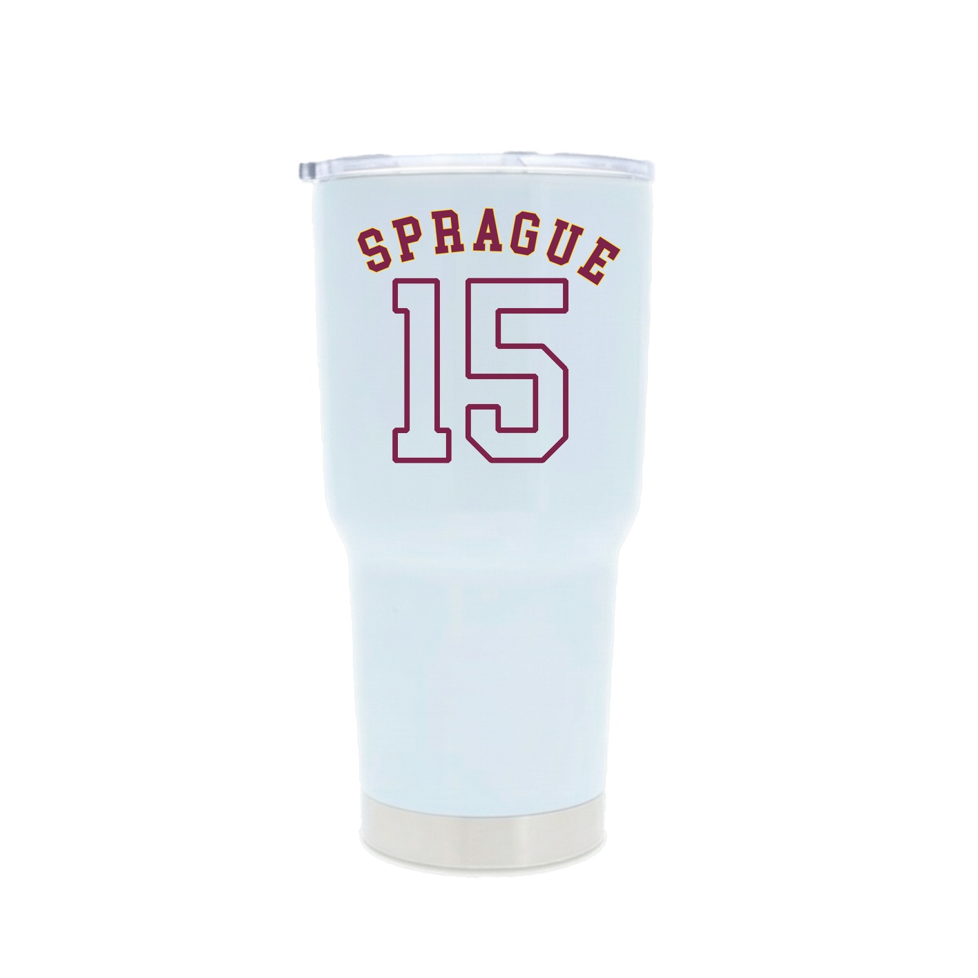 30oz Stainless Steel Tumbler — Shirsey Arch in White