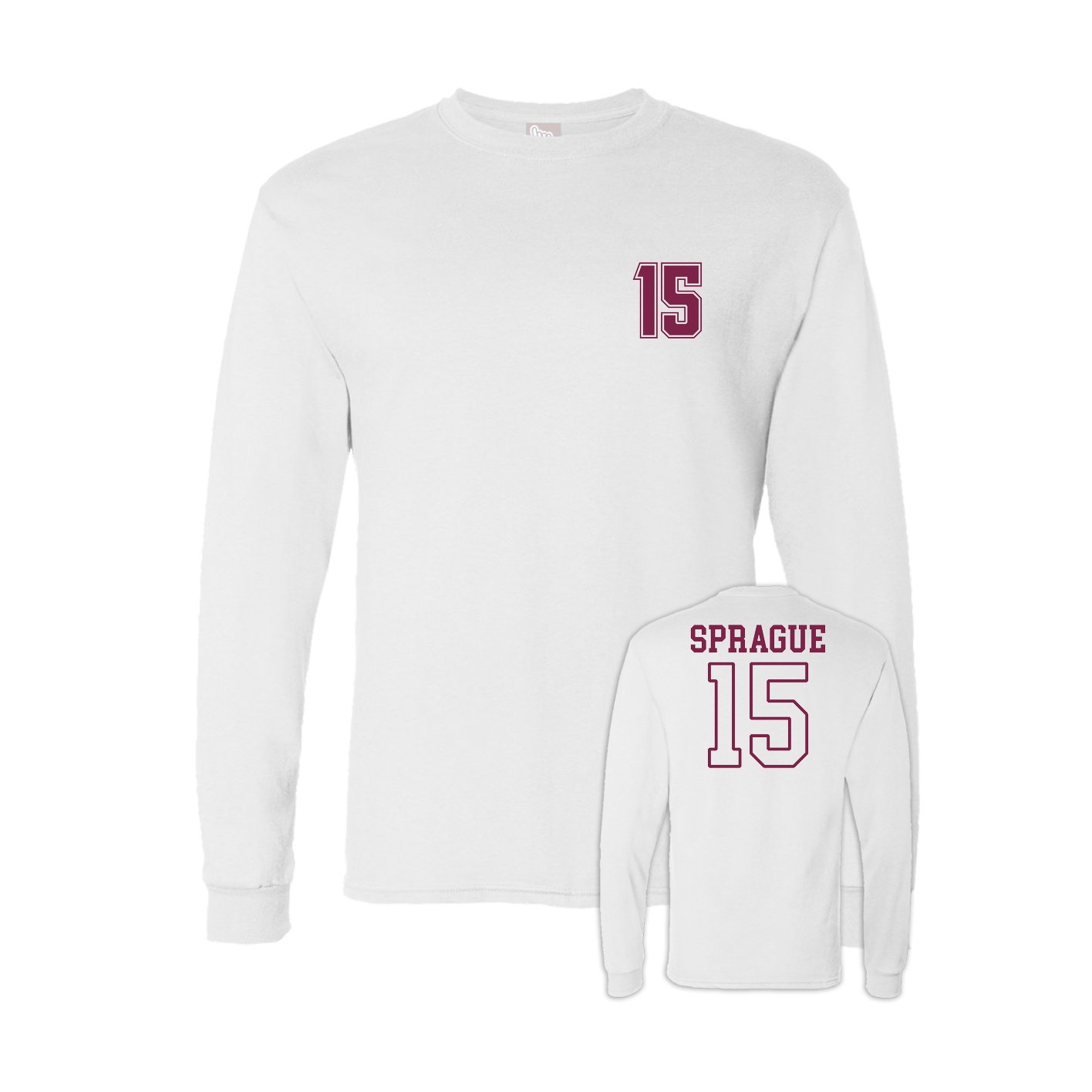 Long Sleeve Tee — Chest Back in White