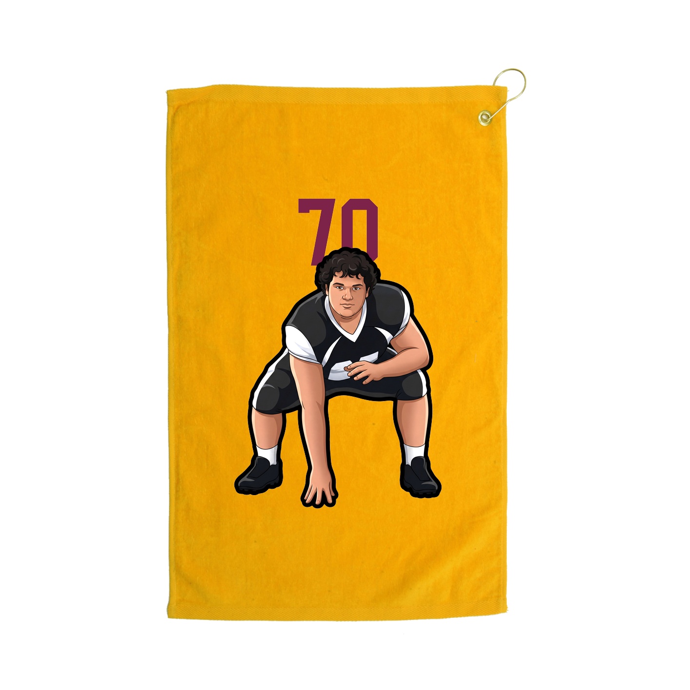 Golf Towel — Number Top in Gold