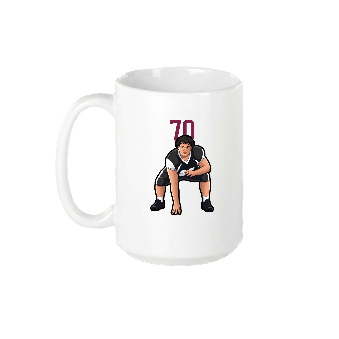 15oz Coffee Mug — Number Top in White