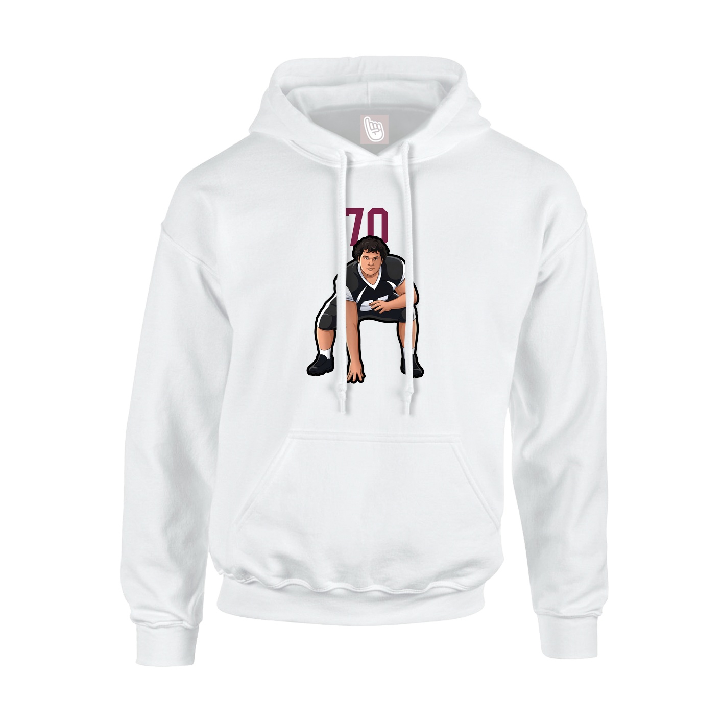 Hoodie — Number Top in White
