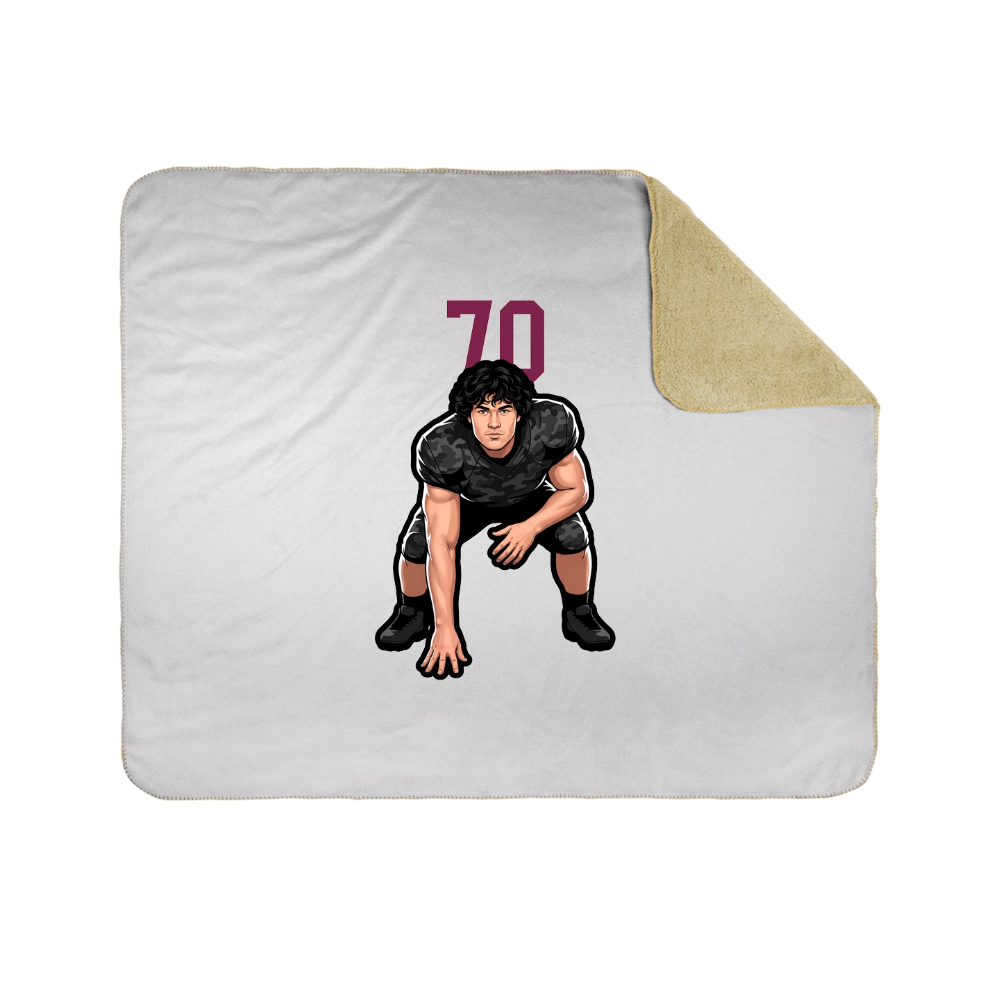 Throw Blanket — Number Top in White