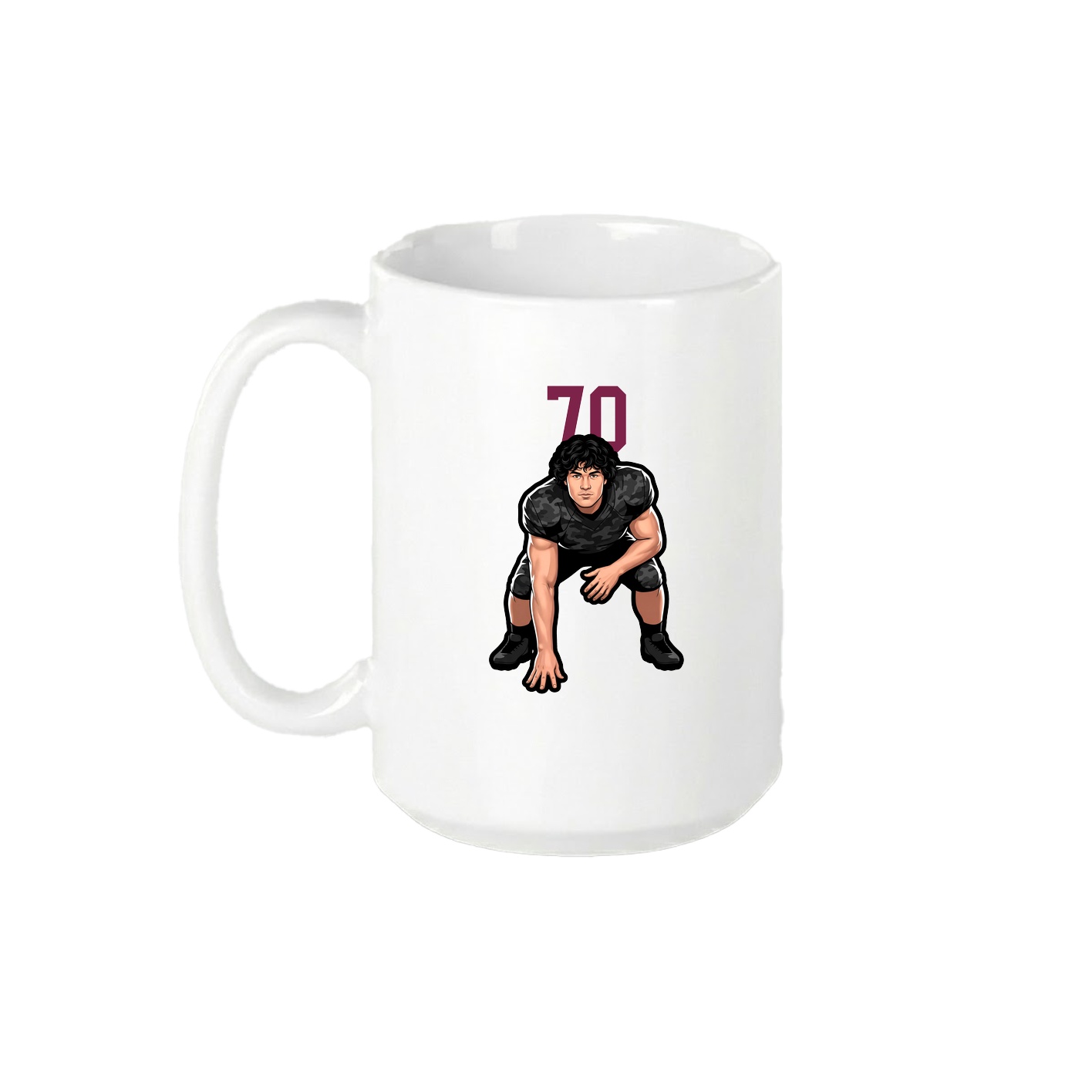15oz Coffee Mug — Number Top in White