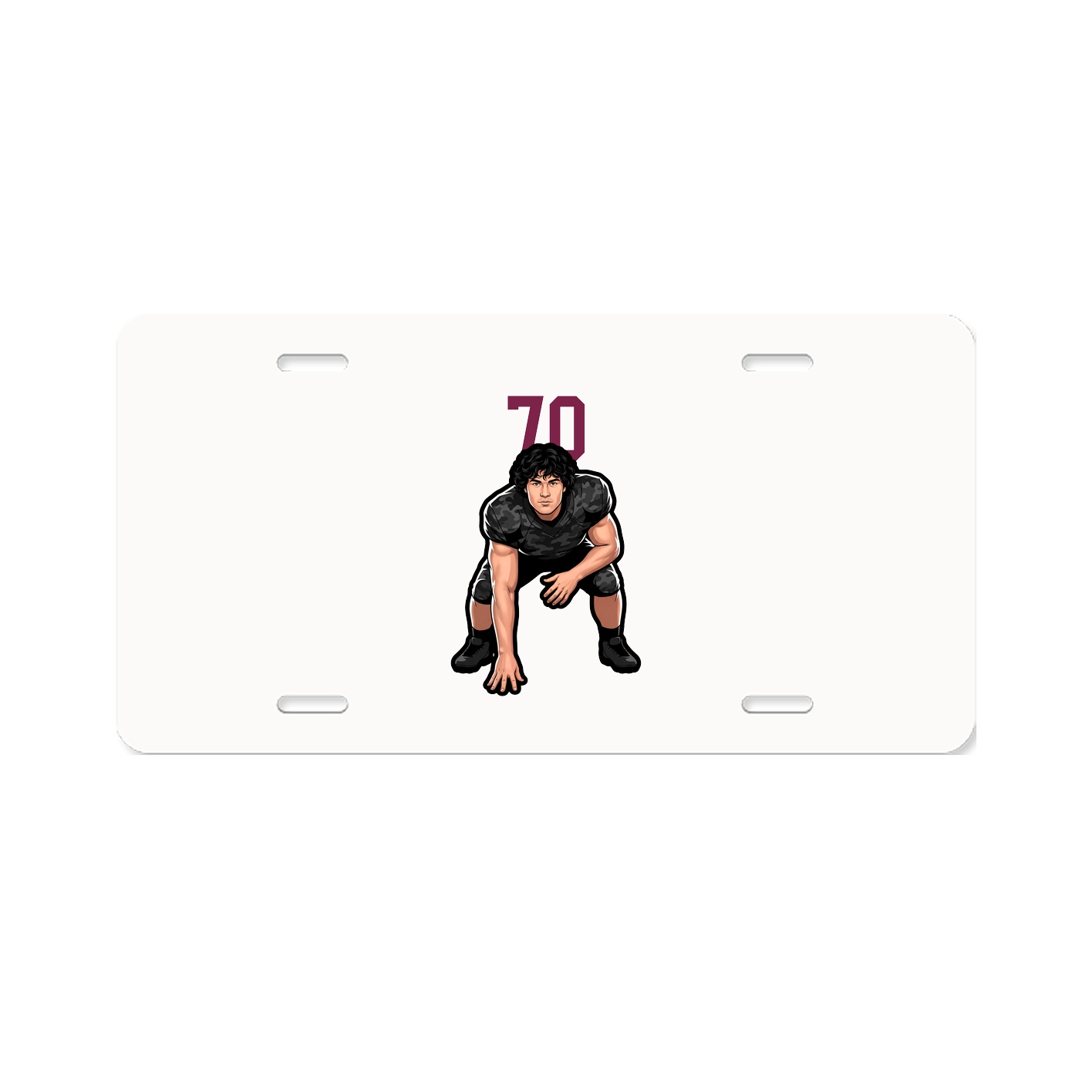 License Plate — Number Top in Classic
