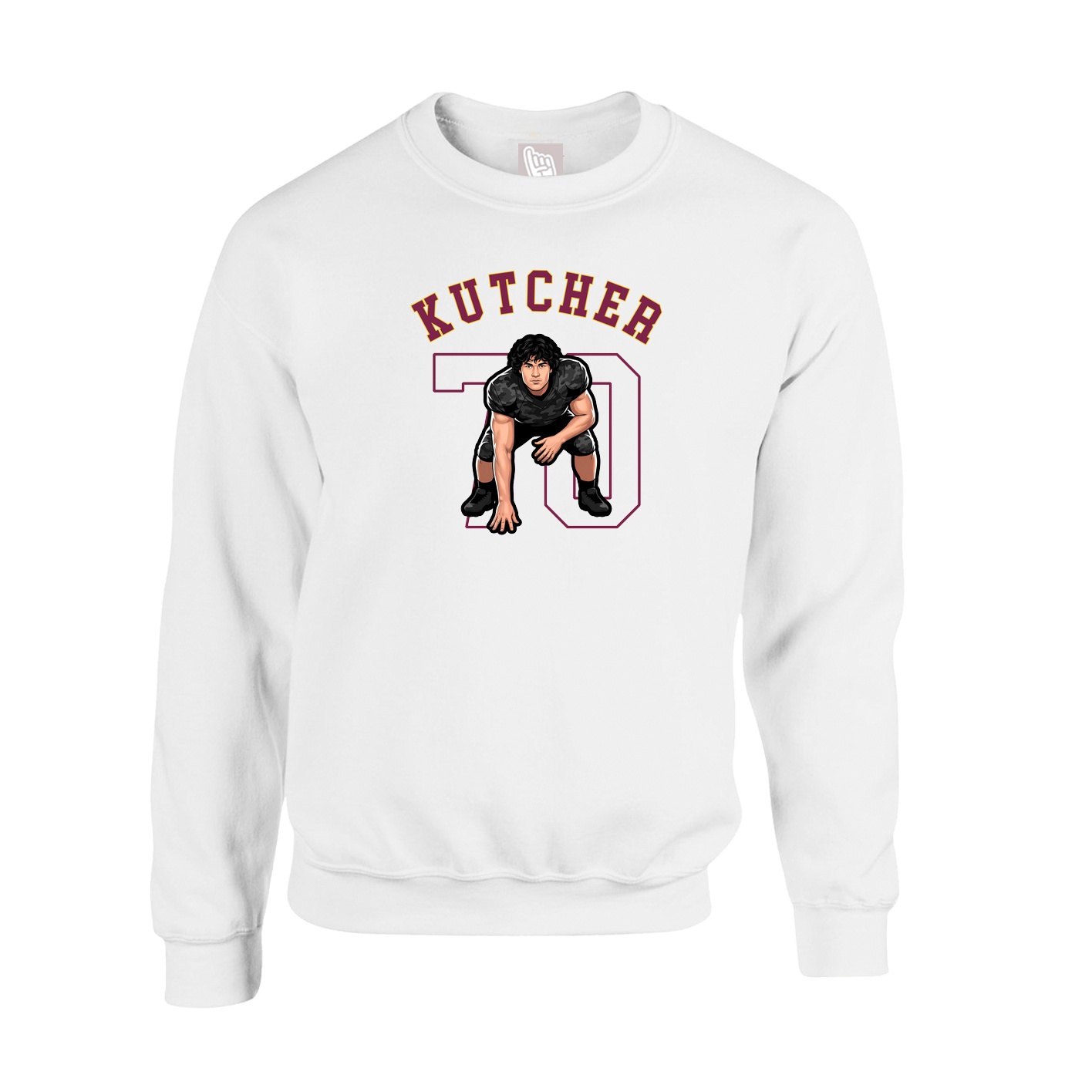 Fleece Crew — Shirsey Arch in White
