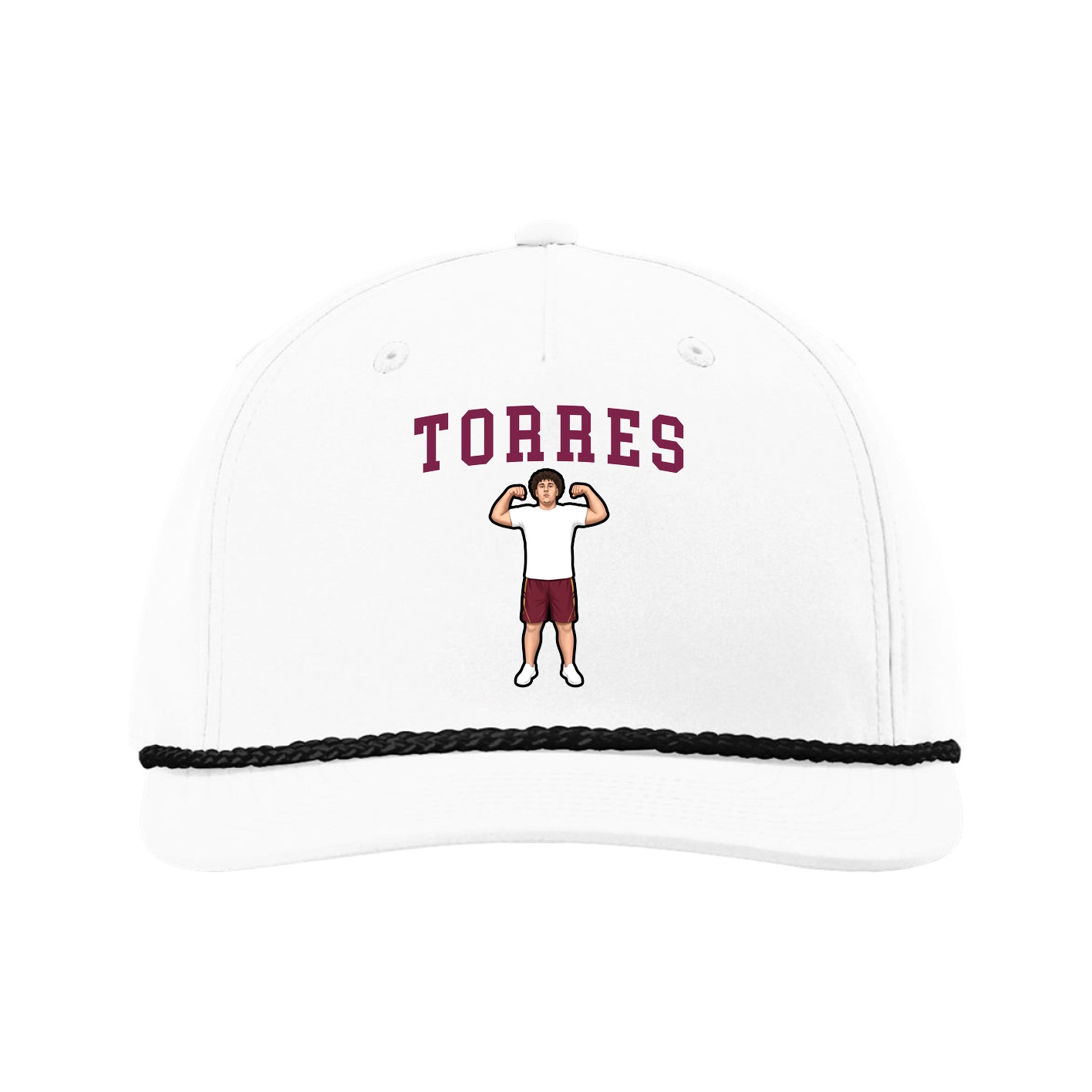 Five-Panel Classic Rope Cap — Shirsey in White